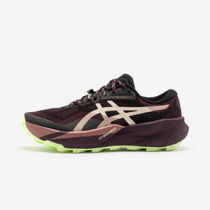 Zapatillas de Trail Mujer, Asics Trabuco 14 Burdeos y Negro