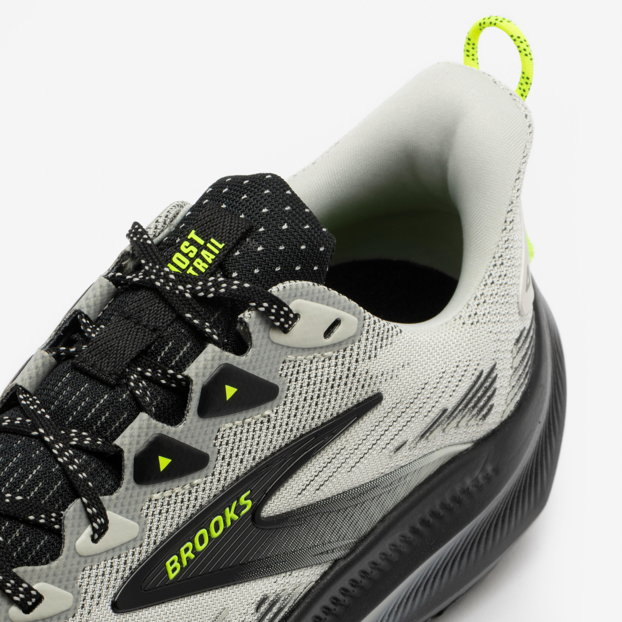 Trailrunning-Schuhe für Herren, Brooks Ghost Trail Schwarz und Grau 7/8