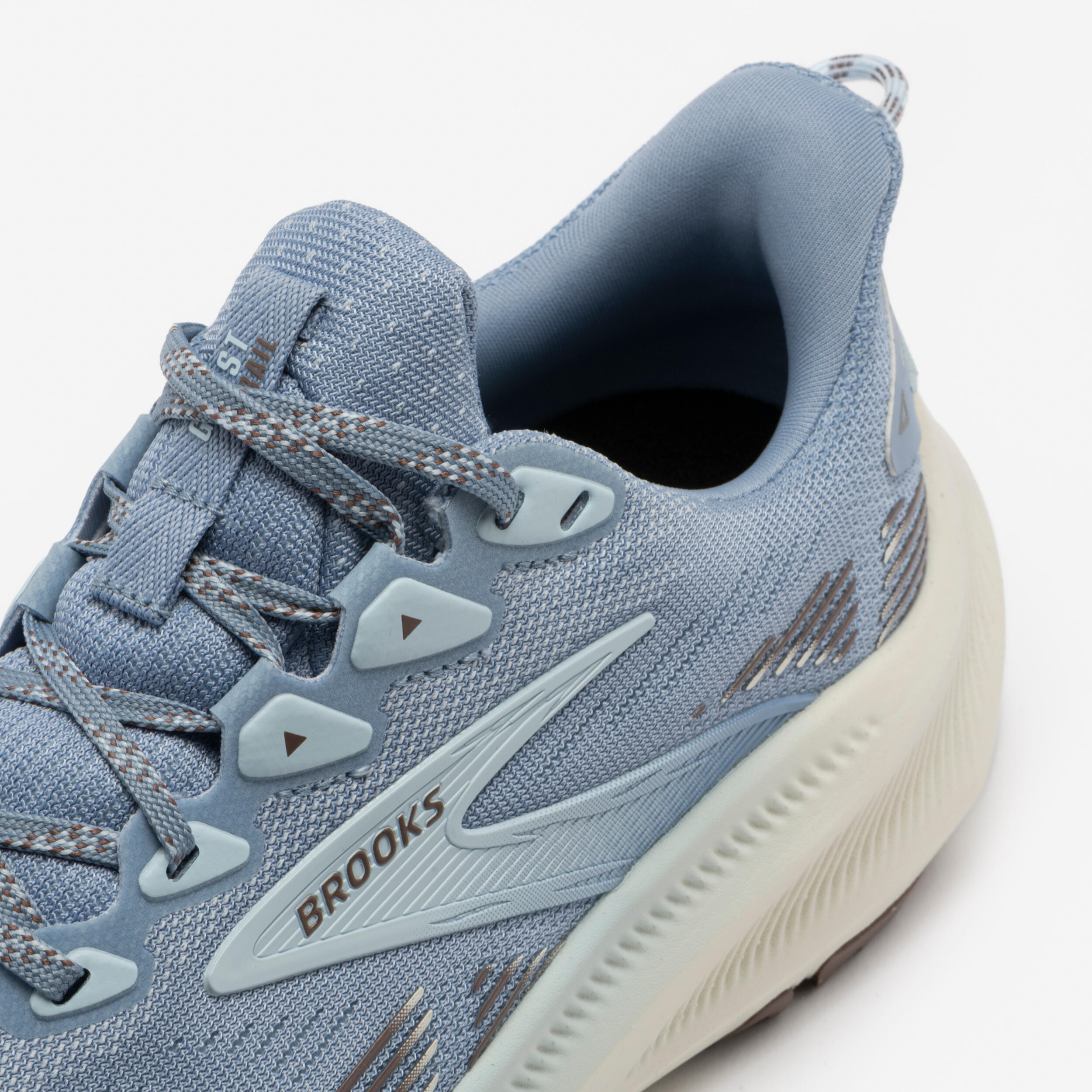 Chaussure de trail running femme, Brooks Ghost Trail bleu blanc 7/8