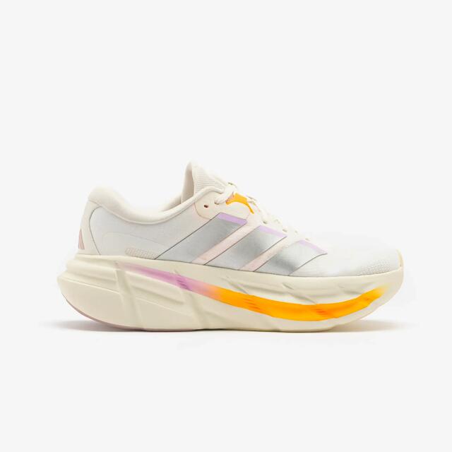 Încălțăminte de alergare pe șosea, adidas Adistar 5, alb, bej, portocaliu, damă