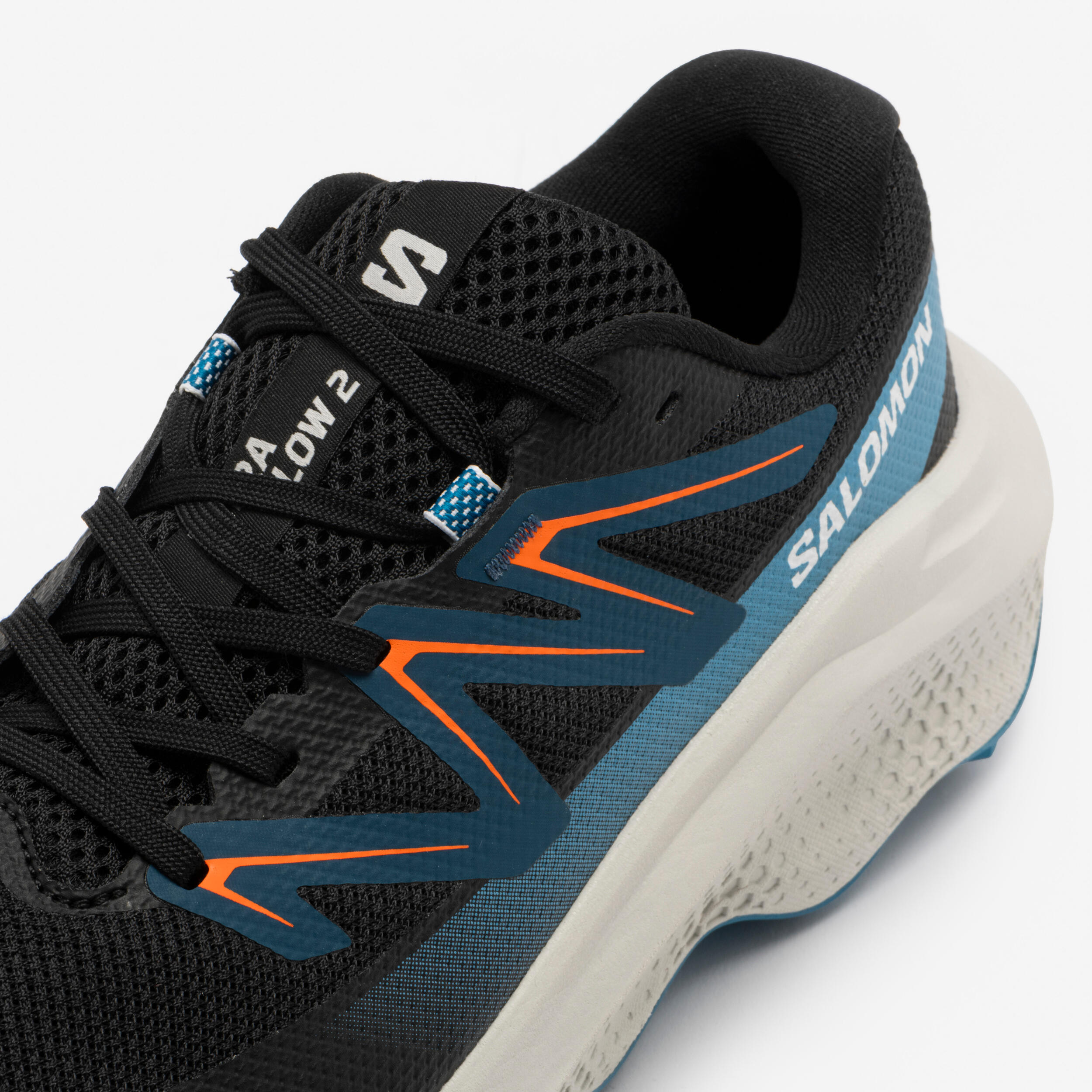 Trail running shoe, Salomon Ultra Flow 2 – black, grey and blue 6/7