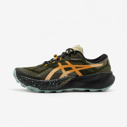 Chaussure de trail Homme, Asics Trabuco 14 noir et kaki