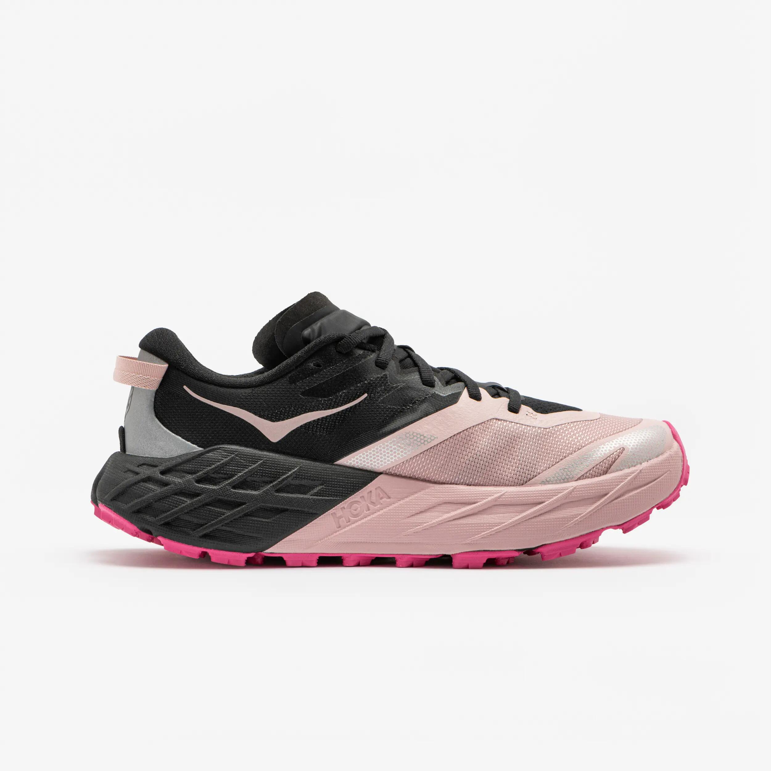 Chaussure de running femme, Hoka speedgoat 7 rose et noir 2/7