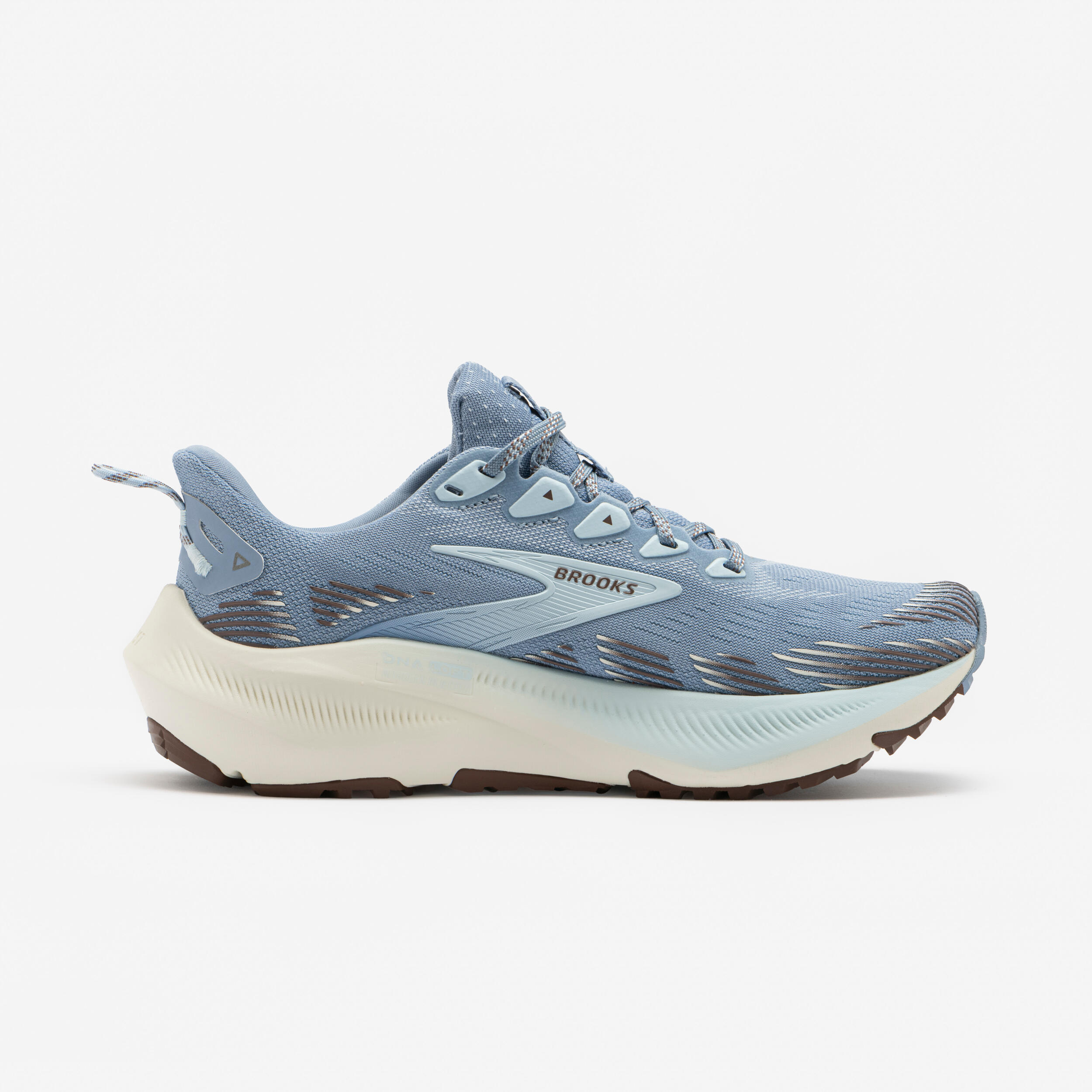Chaussure de trail running femme, Brooks Ghost Trail bleu blanc 3/8