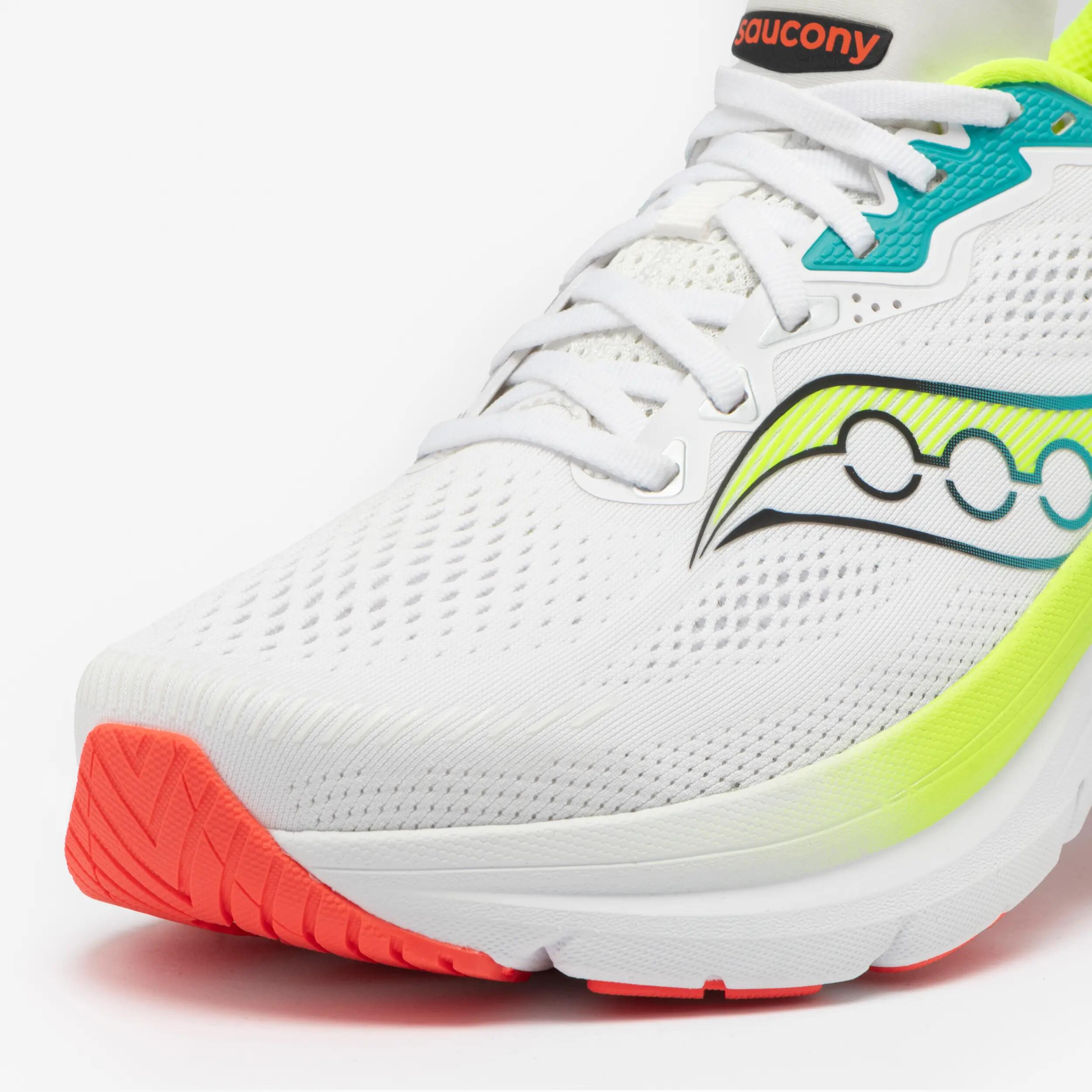 Scarpe running uomo Saucony RIDE 19 bianco-giallo-arancione 5/7