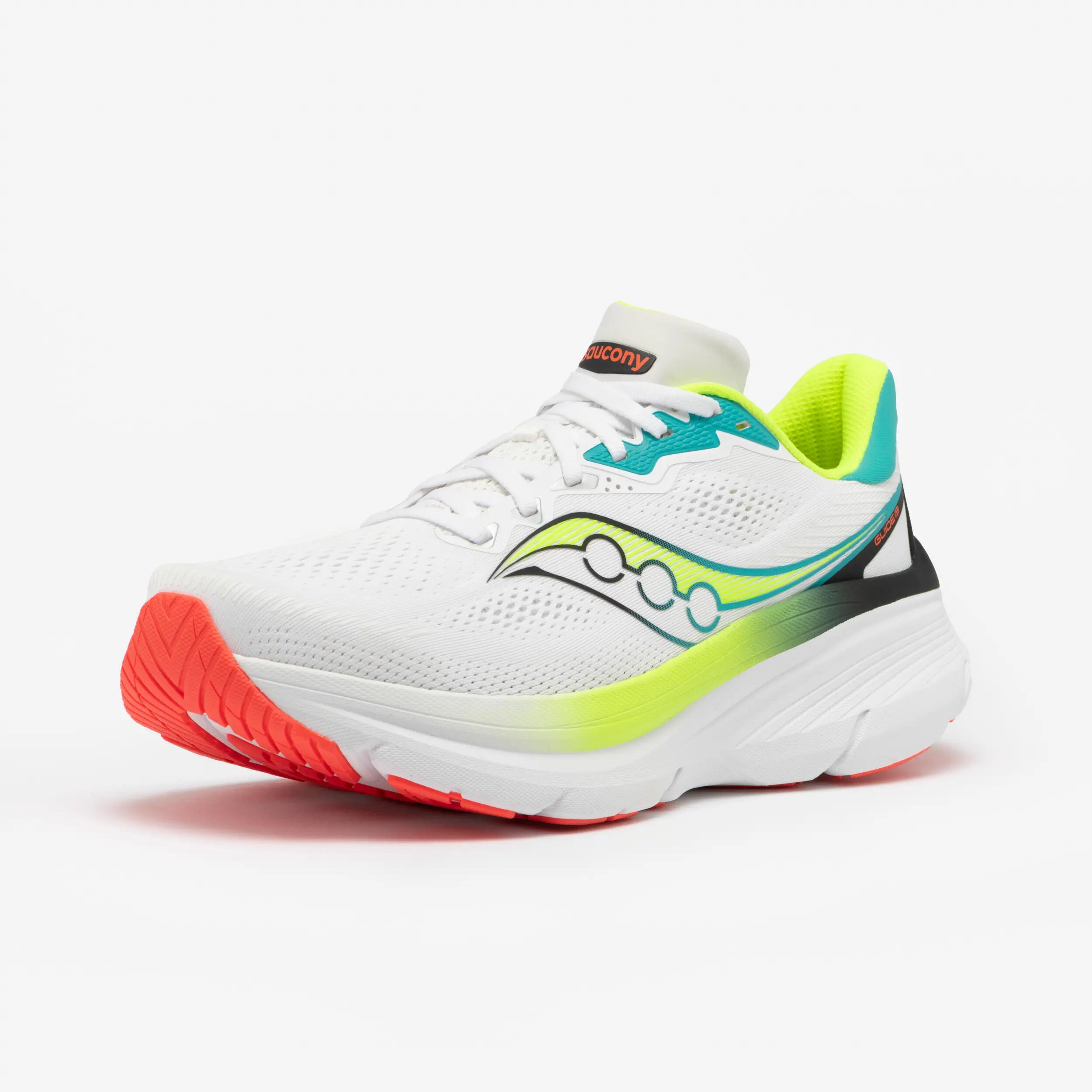 Scarpe running uomo Saucony RIDE 19 bianco-giallo-arancione 4/7