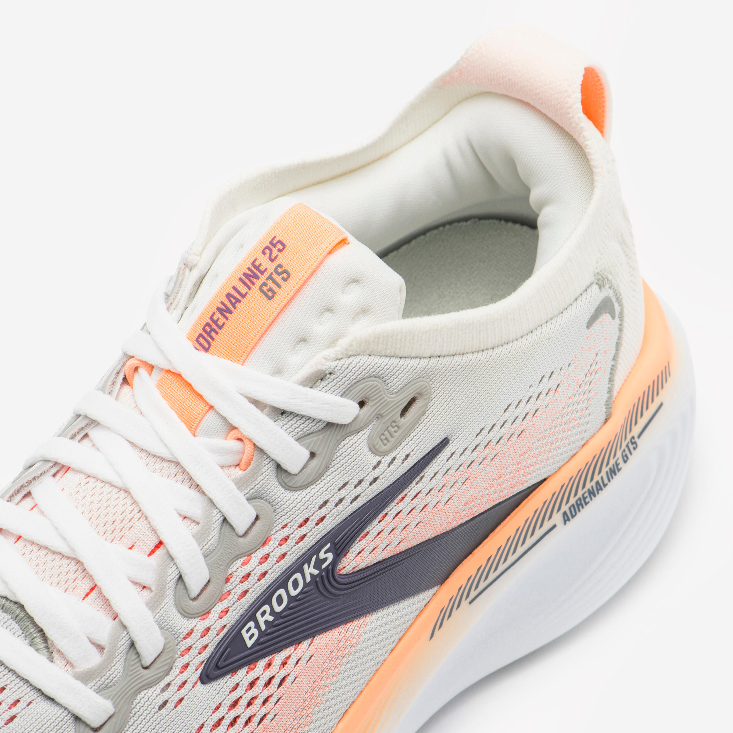 Zapatillas de running mujer, Brooks Adrénaline 25 gris y rosa OI26 6/7