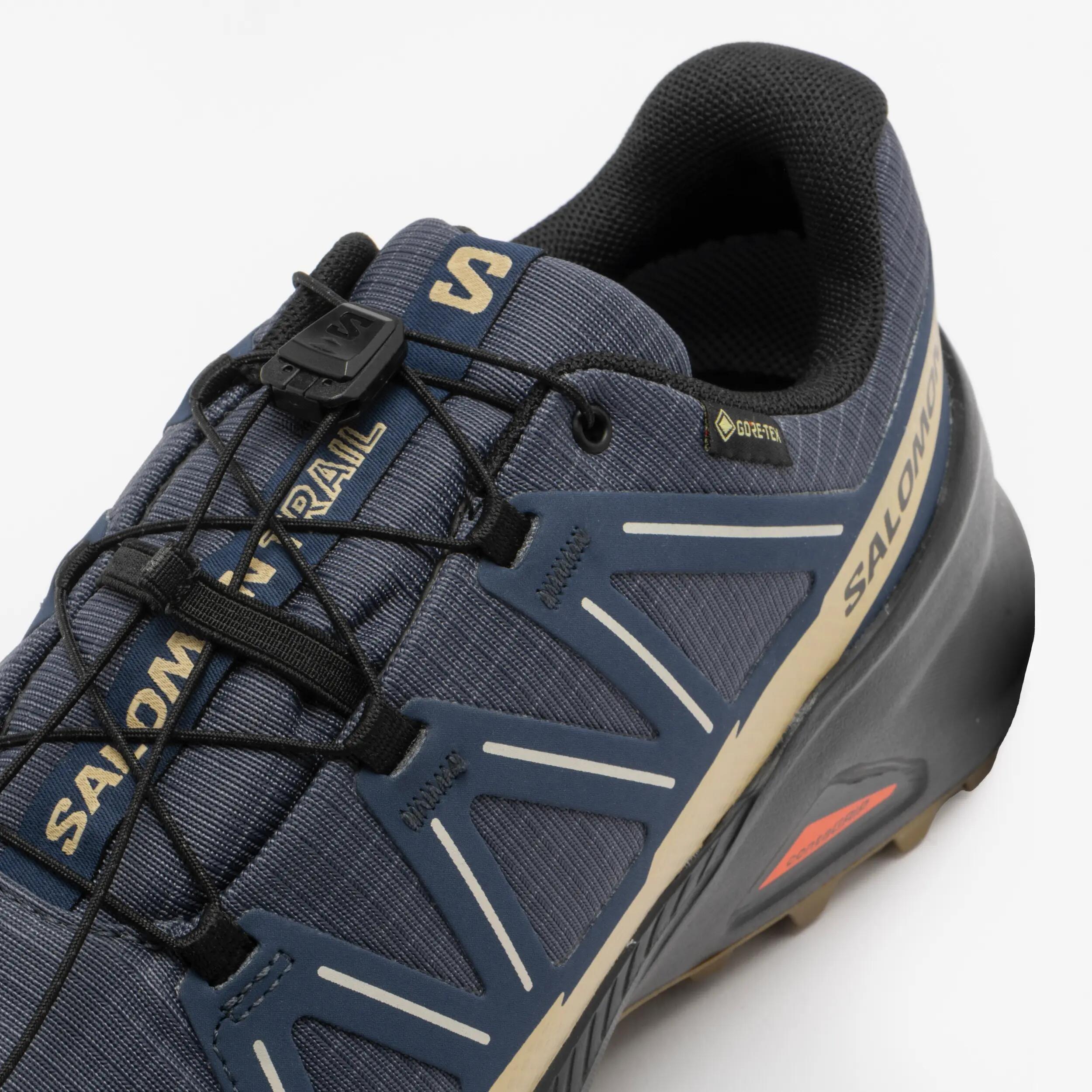 SALOMON Speedcross Peak GTX pánska obuv na trailová beh sivo-modro-žltá 6/7