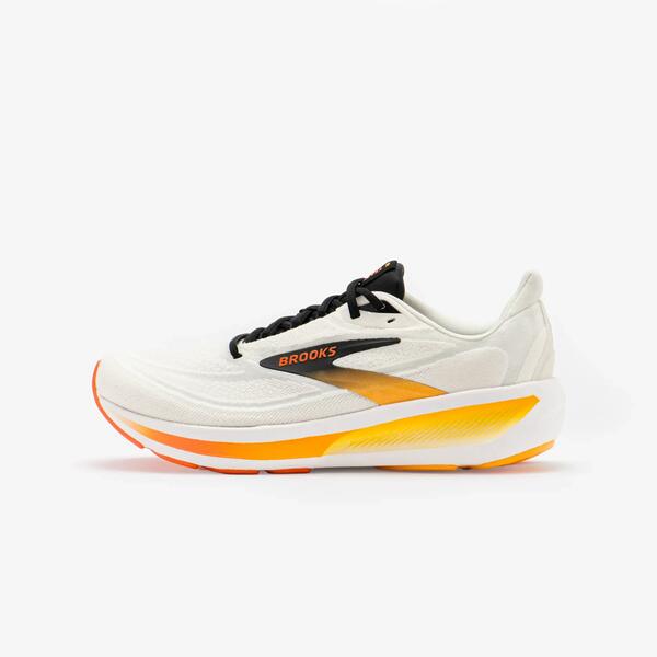 BROOKS Zapatillas de running hombre, Brooks Revel 9 blanco y naranja