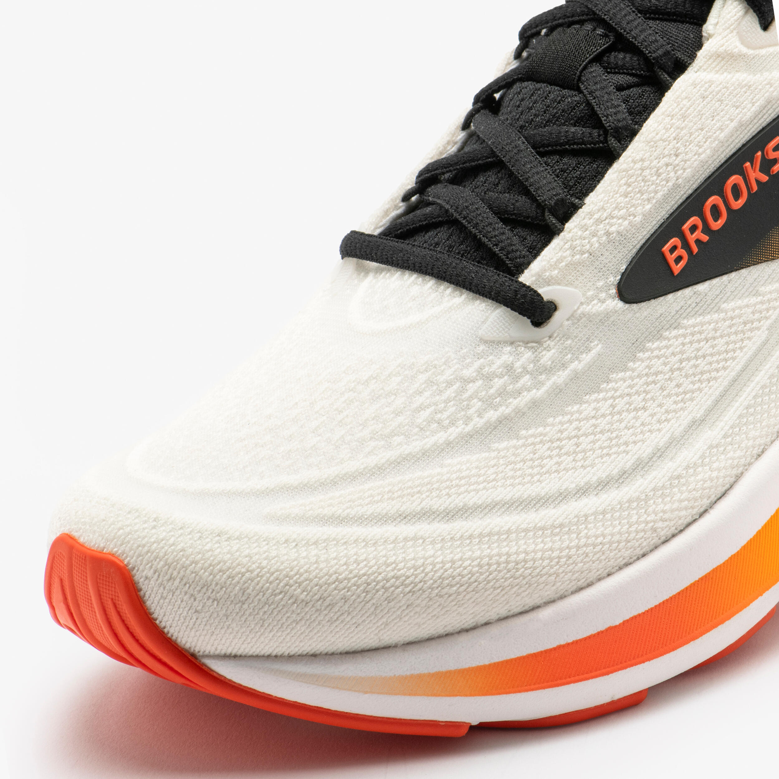 Chaussure de running homme, Brooks Revel 9 blanche et orange 5/7