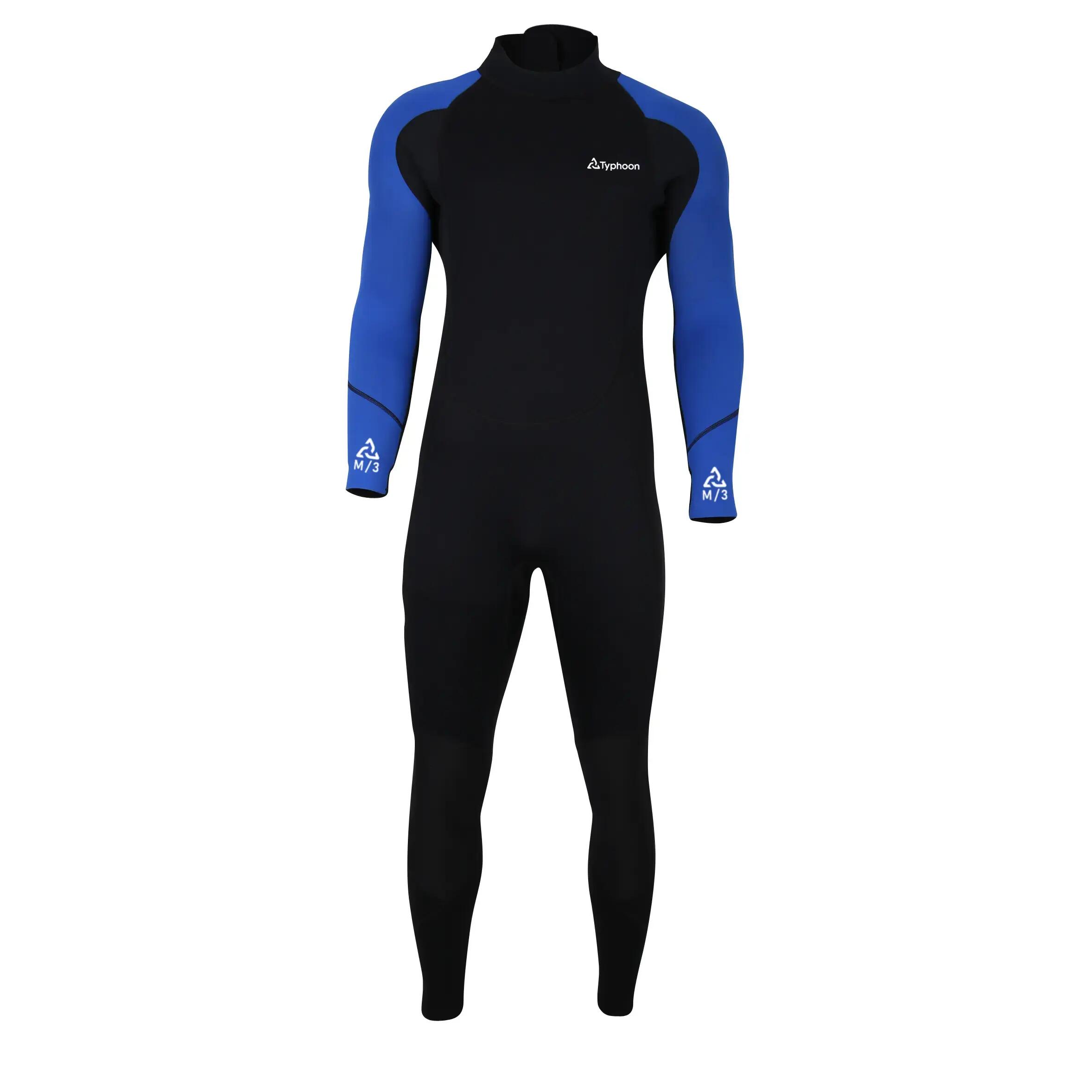 Neoprenanzug Segeln Herren 3/2 mm Center3 schwarz/blau 2/3