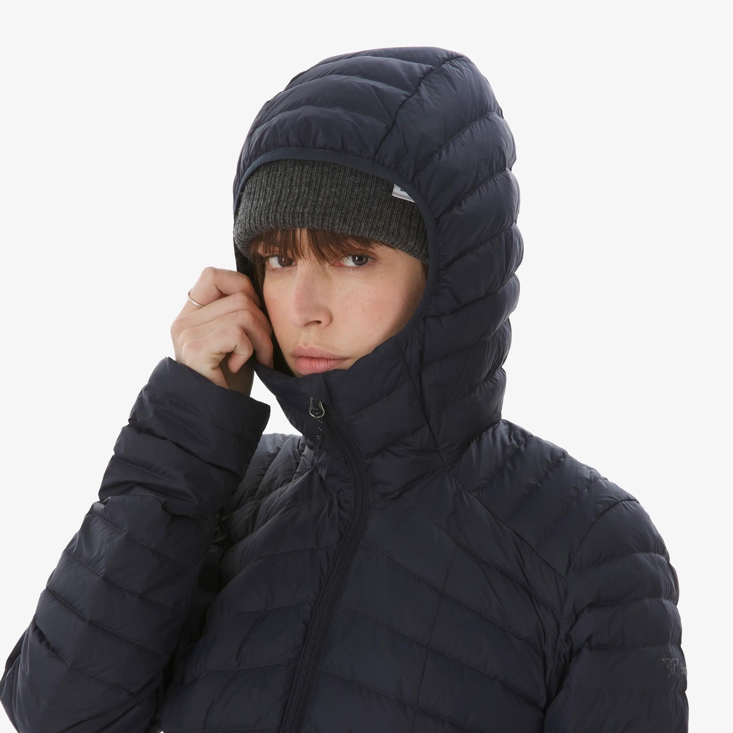 Women’s lightweight down trekking jacket, -3°C, Xplore Navy Blue -  3