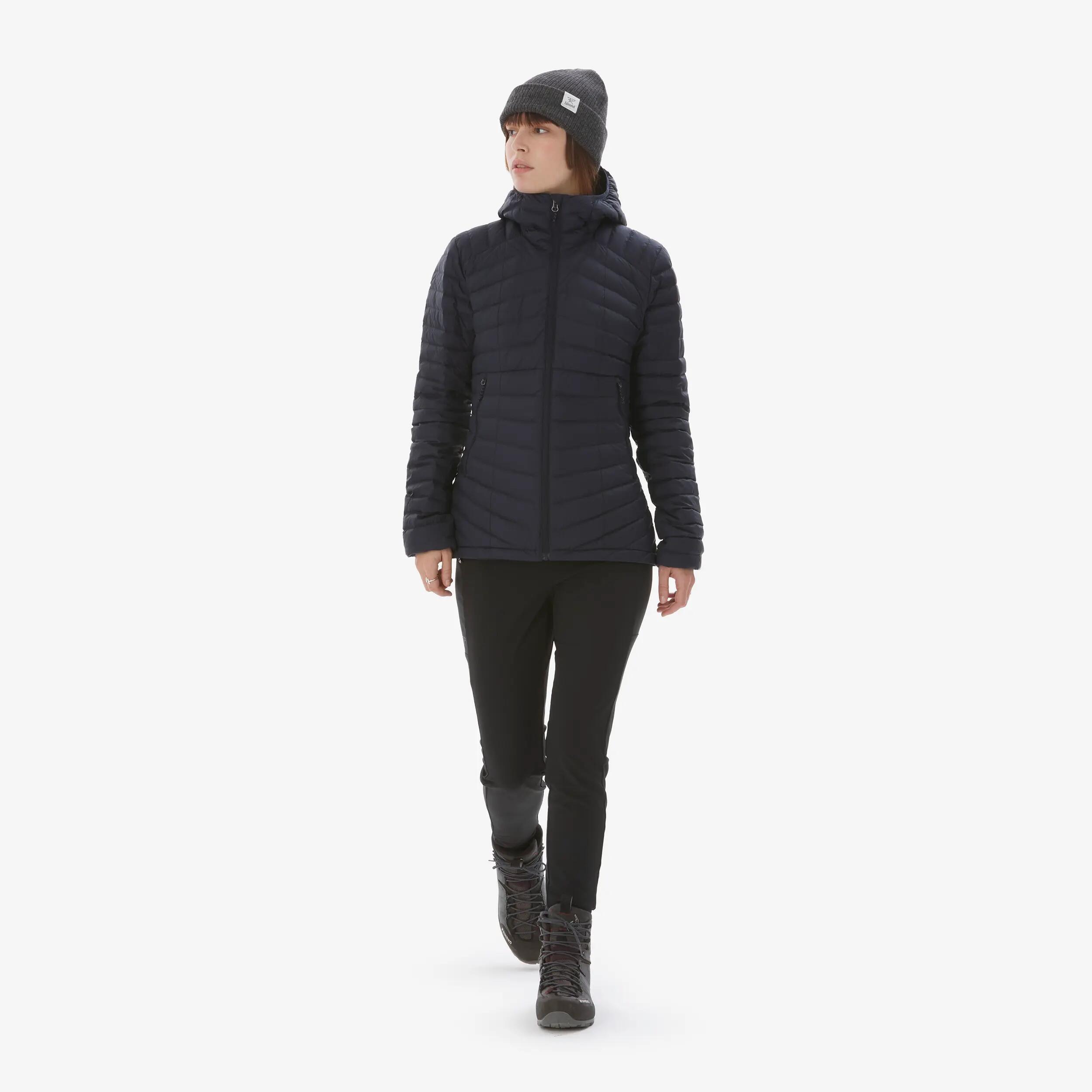 Women’s lightweight down trekking jacket, -3°C, Xplore Navy Blue -  2