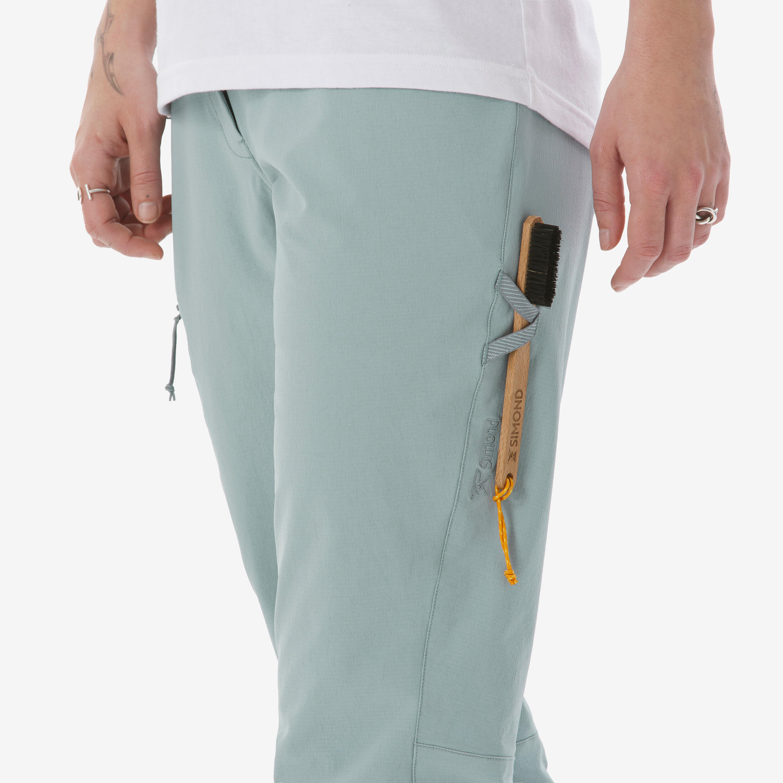 Weiche Kletterhose Damen, Vertika blau 3/8
