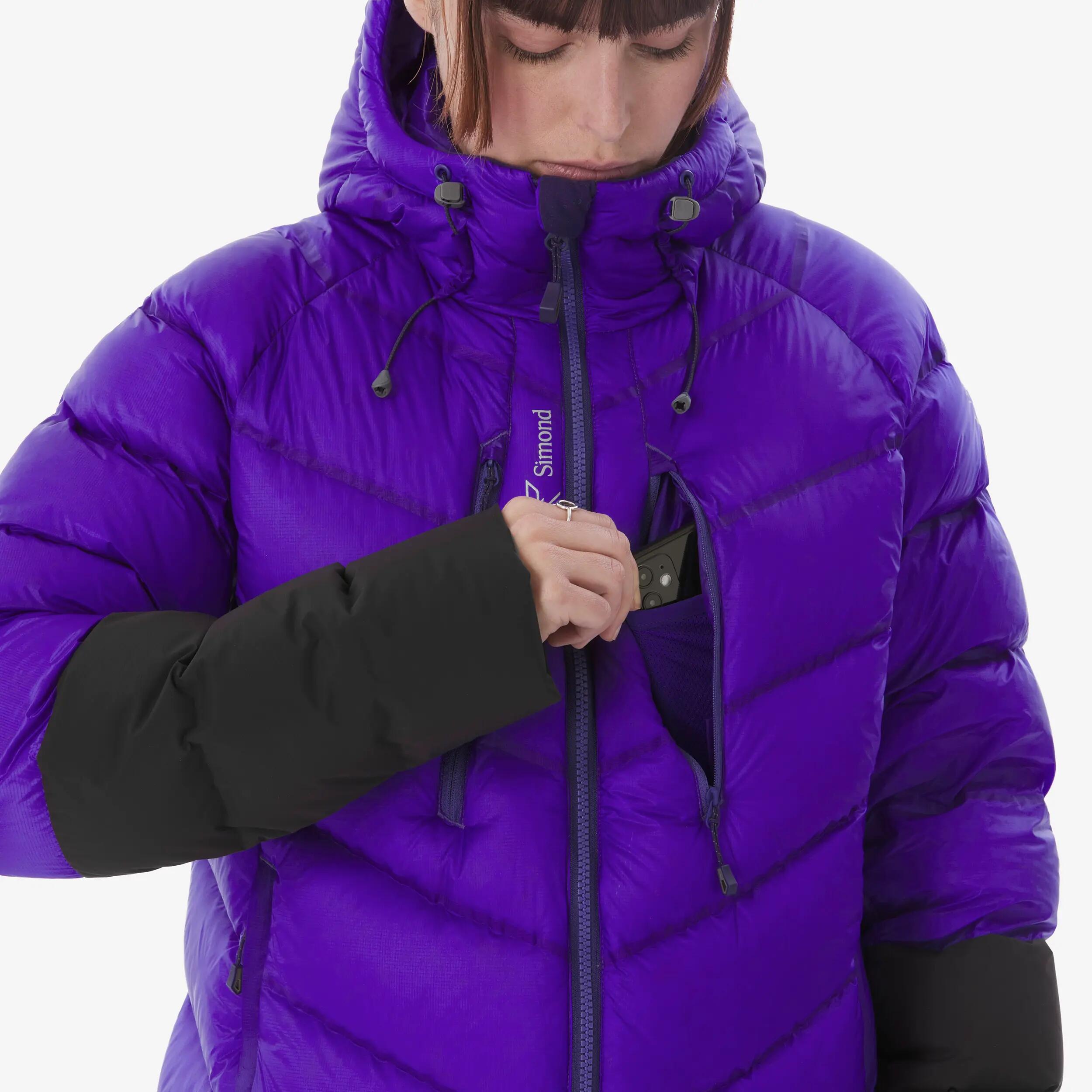 Piumino alpinismo donna MAKALU viola | -24°C 9/13