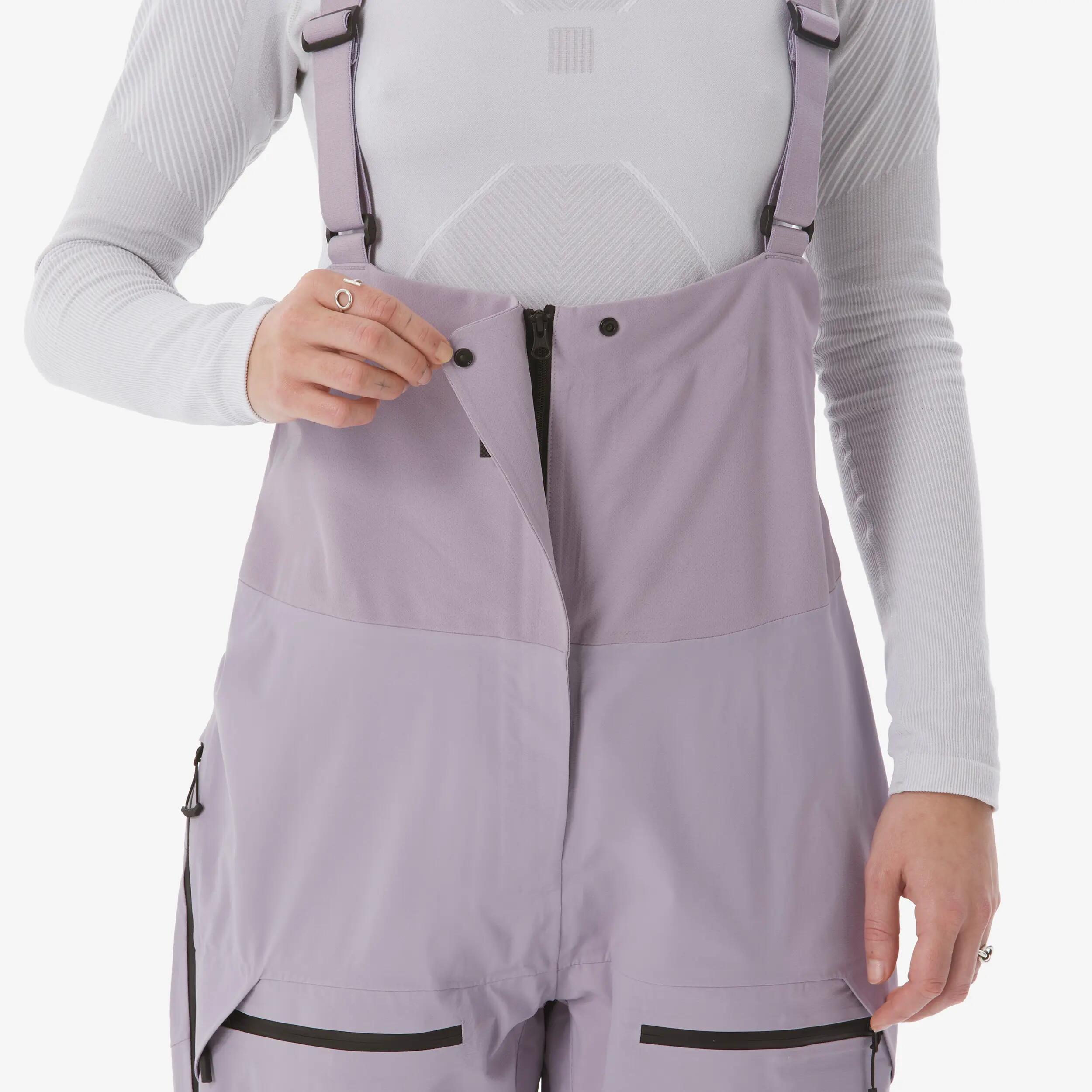 Pantalon de ski freeride imperméable femme, FR900 violet 6/13