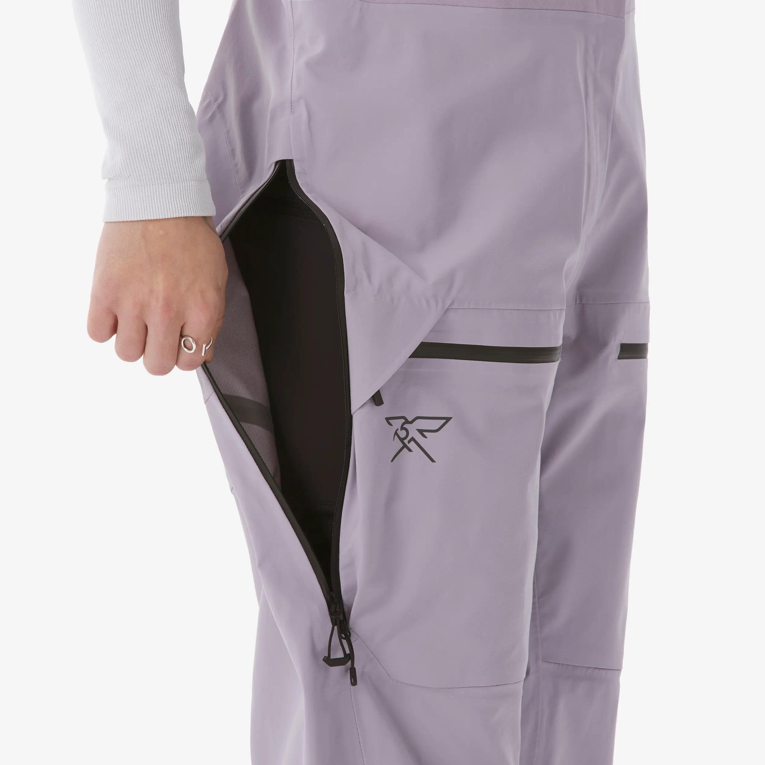 Pantalon de ski freeride imperméable femme, FR900 violet 3/13