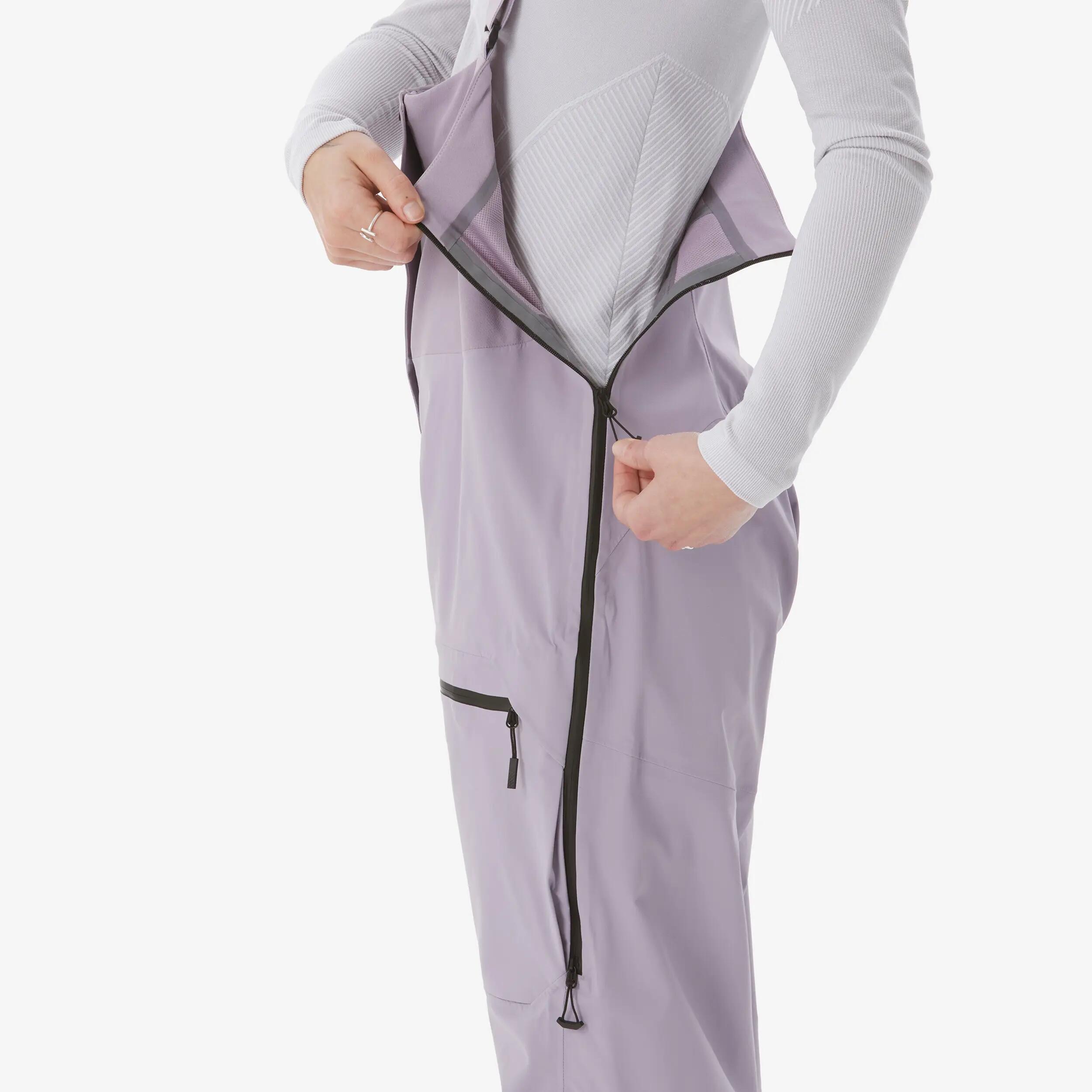 Pantalon de ski freeride imperméable femme, FR900 violet 8/13