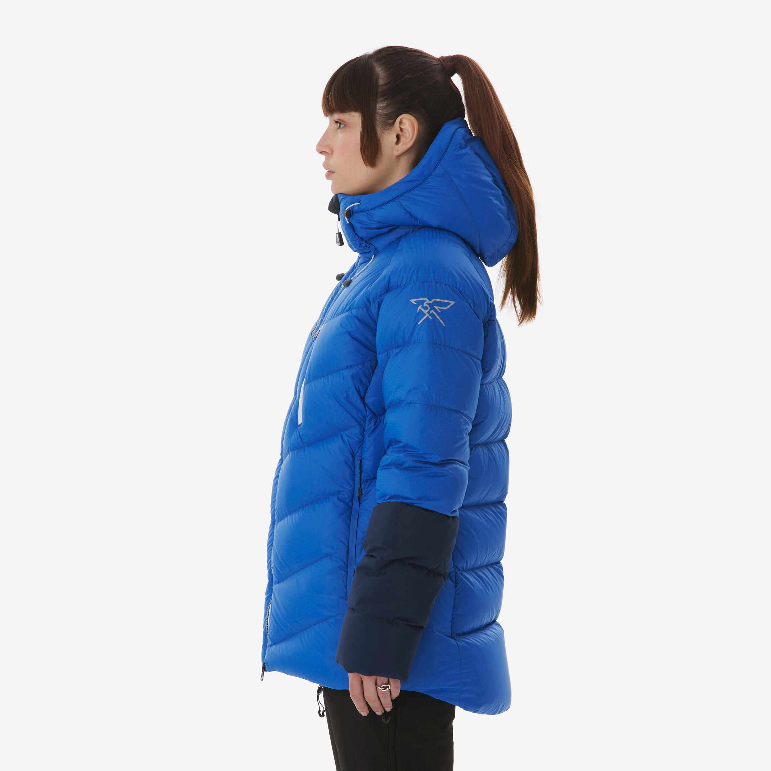 Doudoune d'alpinisme chaude en duvet femme, Makalu bleu 5/10