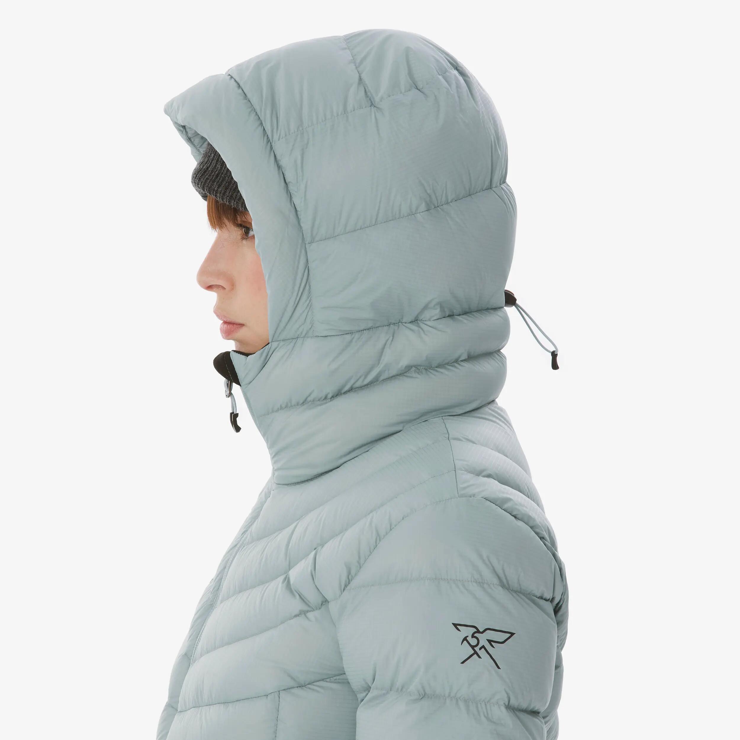 Women’s -10°C hooded down jacket for trekking, Wilder -  3
