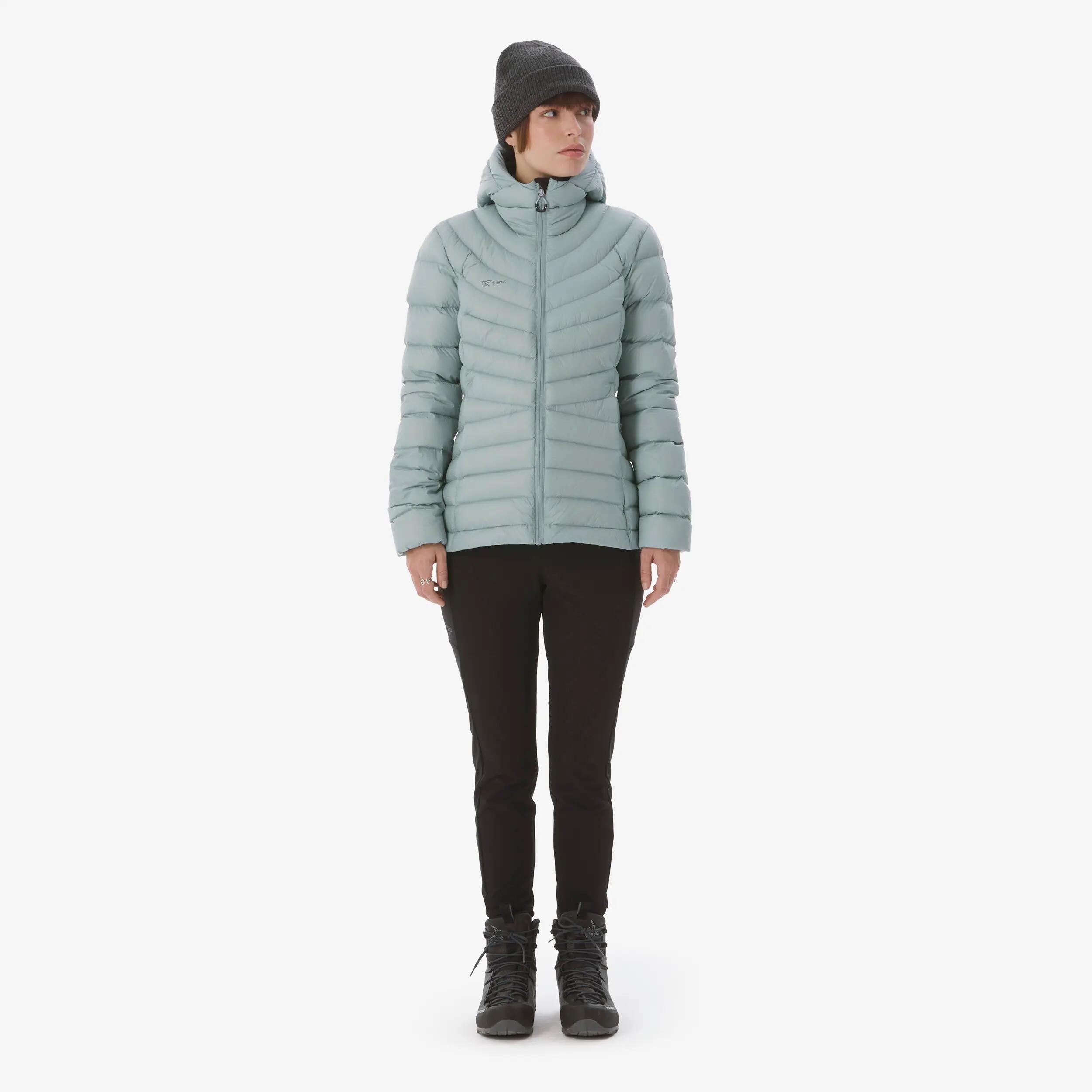 Women’s -10°C hooded down jacket for trekking, Wilder -  2