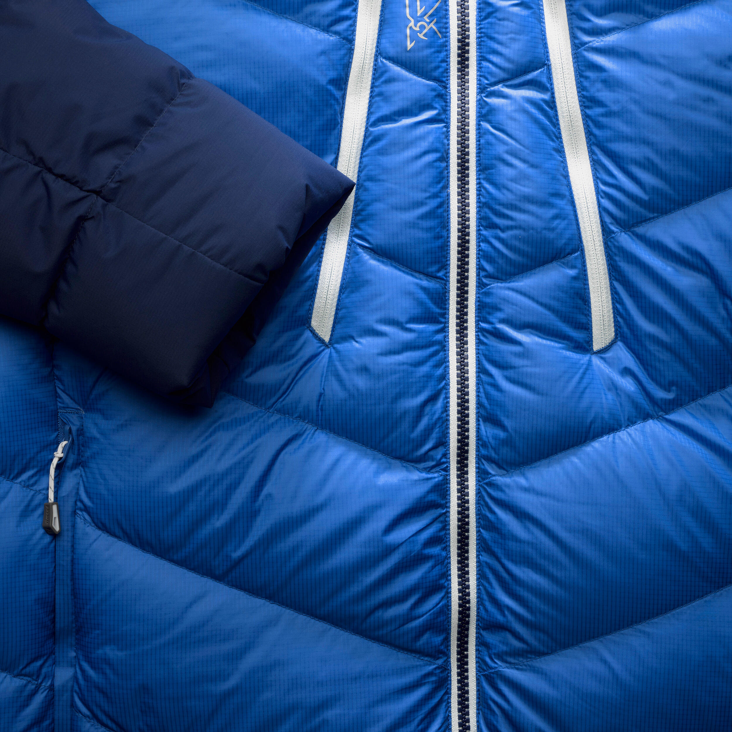 Doudoune d'alpinisme chaude en duvet femme, Makalu bleu 9/10