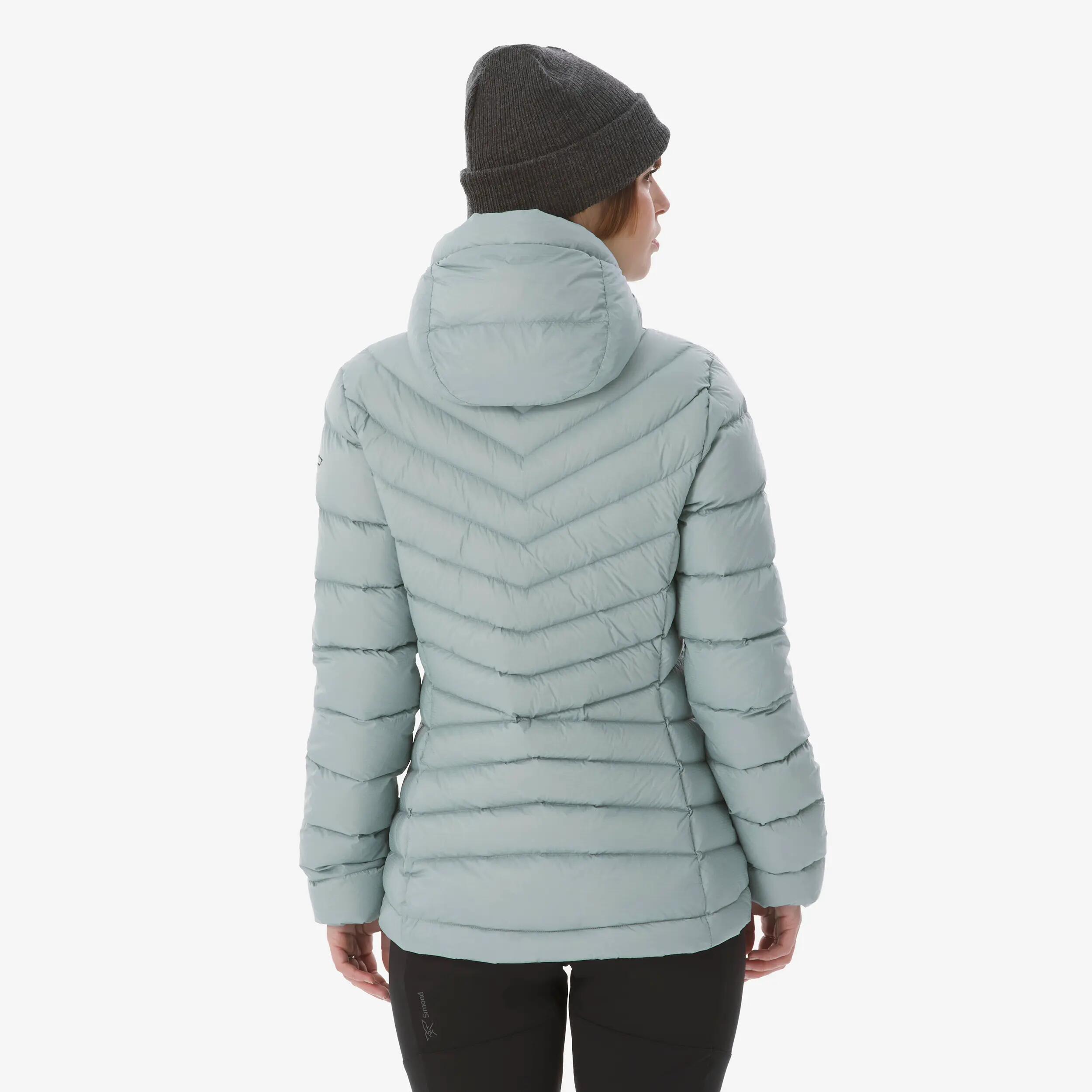 Women’s -10°C hooded down jacket for trekking, Wilder -  4