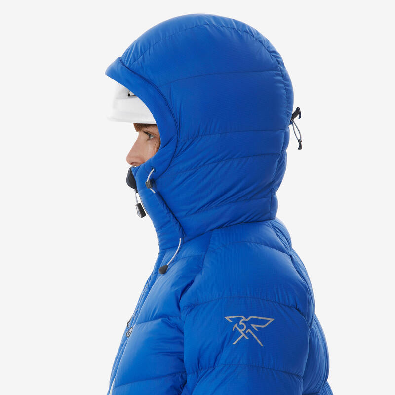 Geacă de puf pentru alpinism, călduroasă, Makalu, albastru, Damă