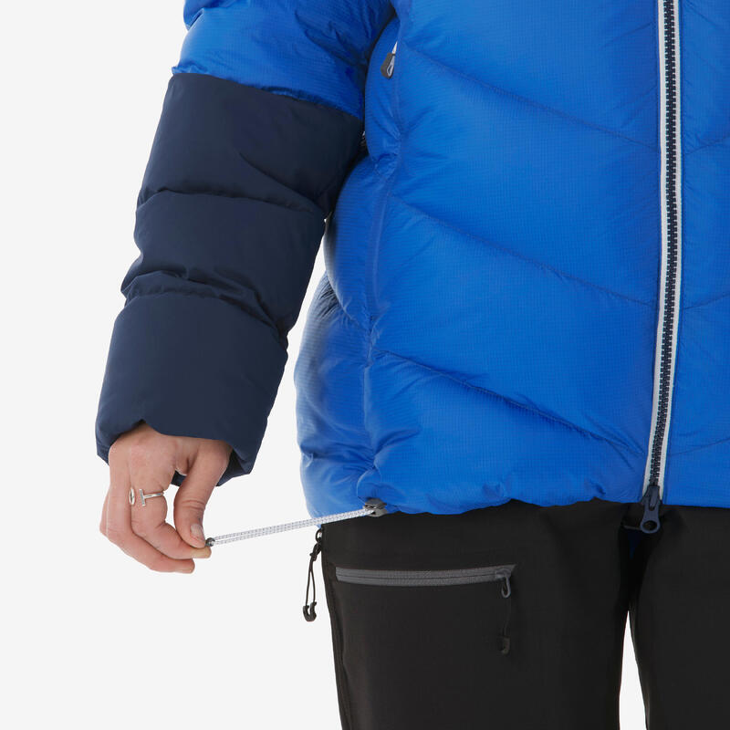 Geacă de puf pentru alpinism, călduroasă, Makalu, albastru, Damă