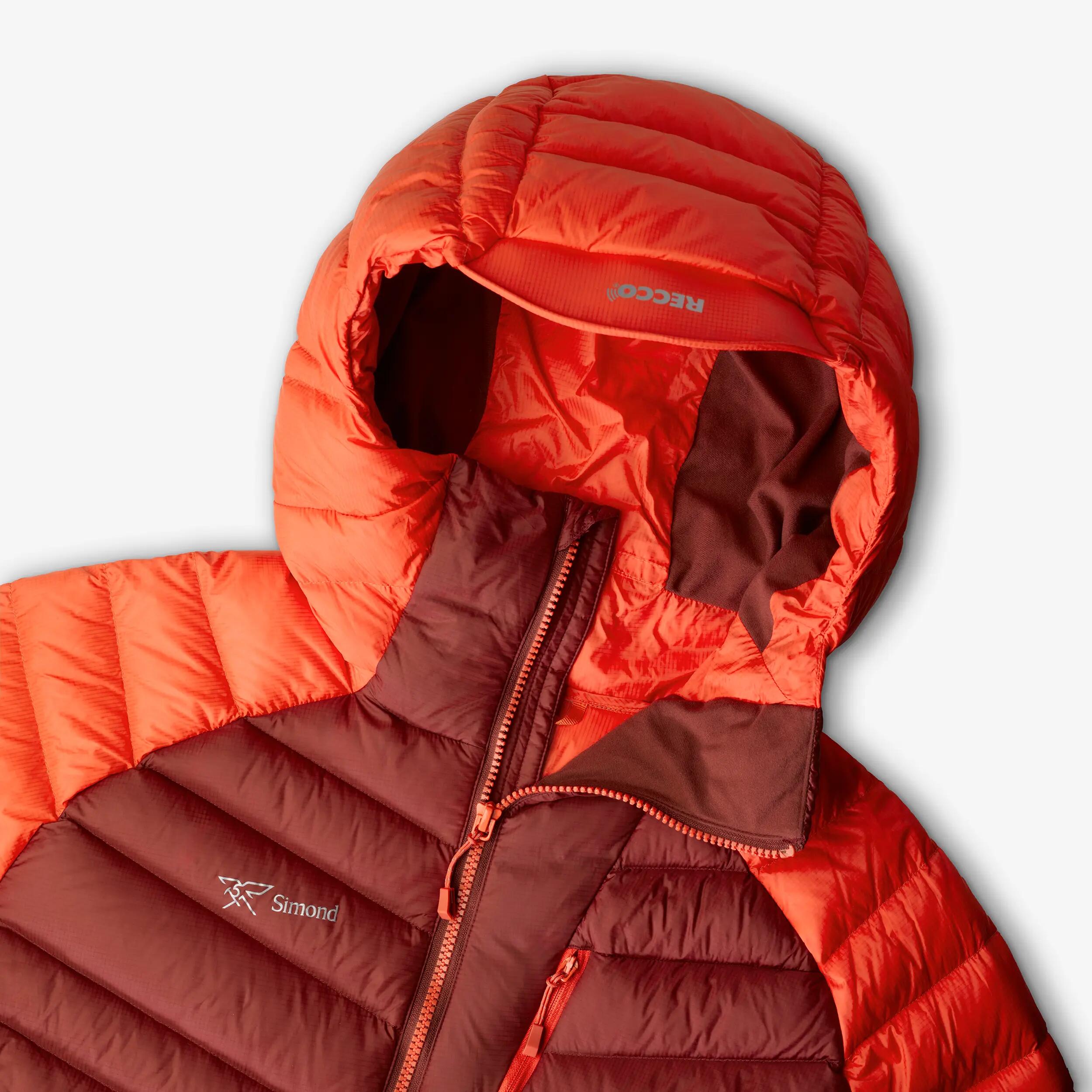 Doudoune à capuche en duvet -12°C homme, Alpinism rouge 10/12