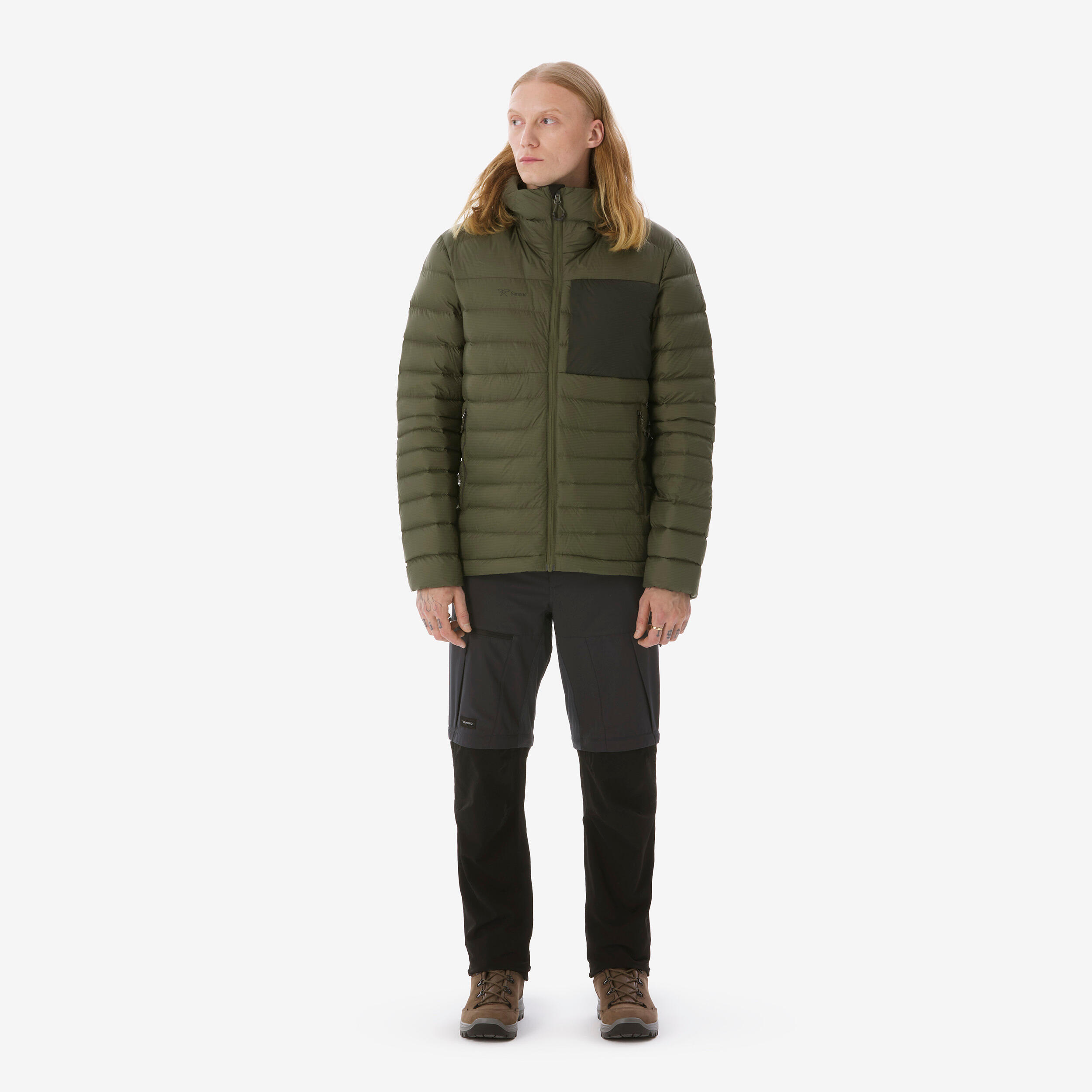 Doudoune à capuche en duvet de trek montagne - mt500 -10 °c - homme 2/12