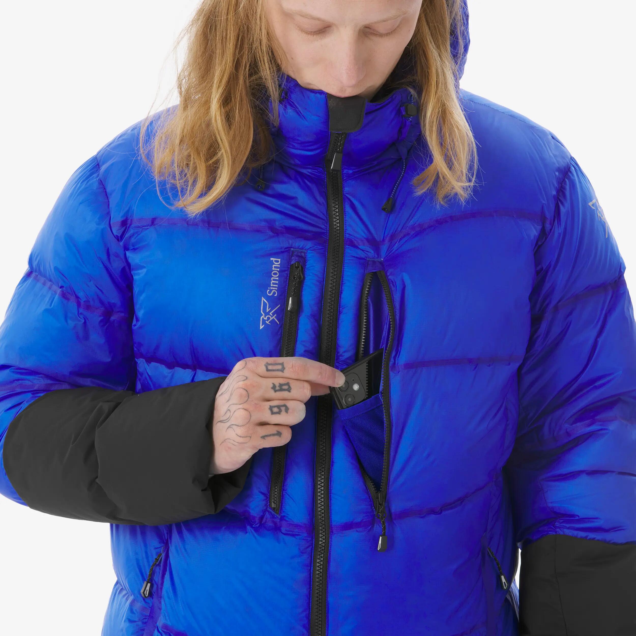 Manteau d’alpinisme en duvet grand froid homme, Makalu 6/13