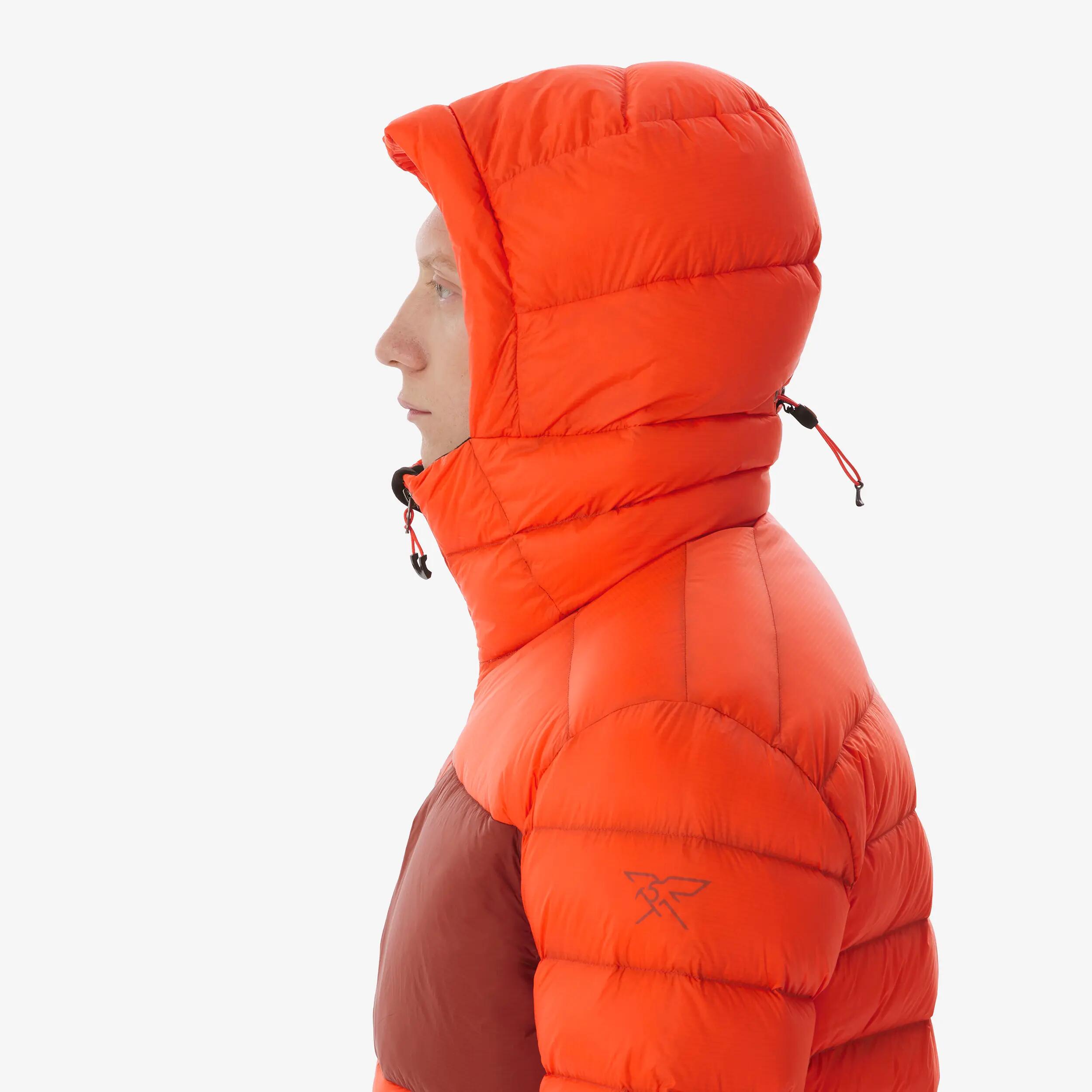 Men Lightweight Packable Down Jacket MT500 Upto -10°C - Orange -  3