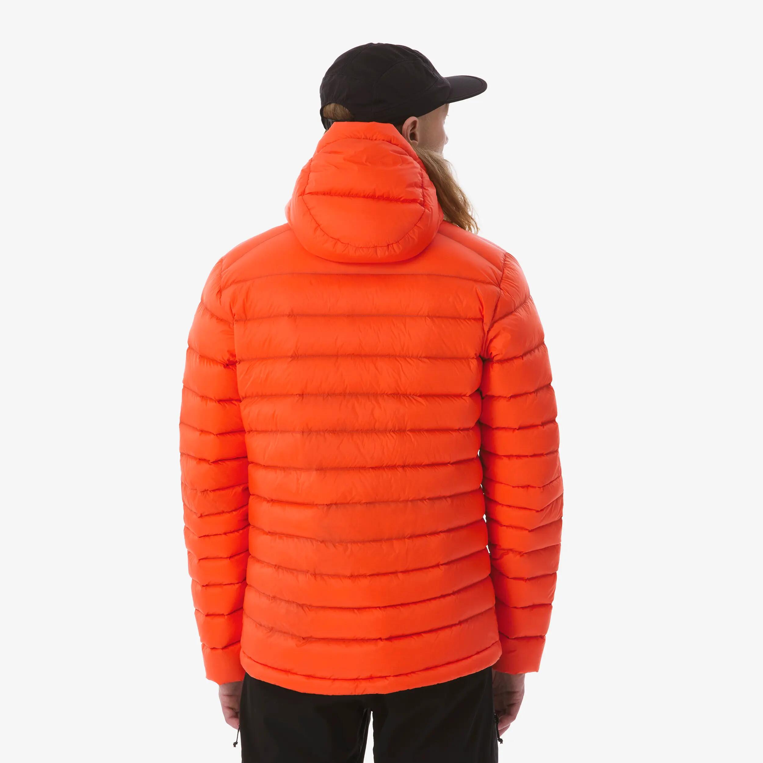 Men Lightweight Packable Down Jacket MT500 Upto -10°C - Orange -  4