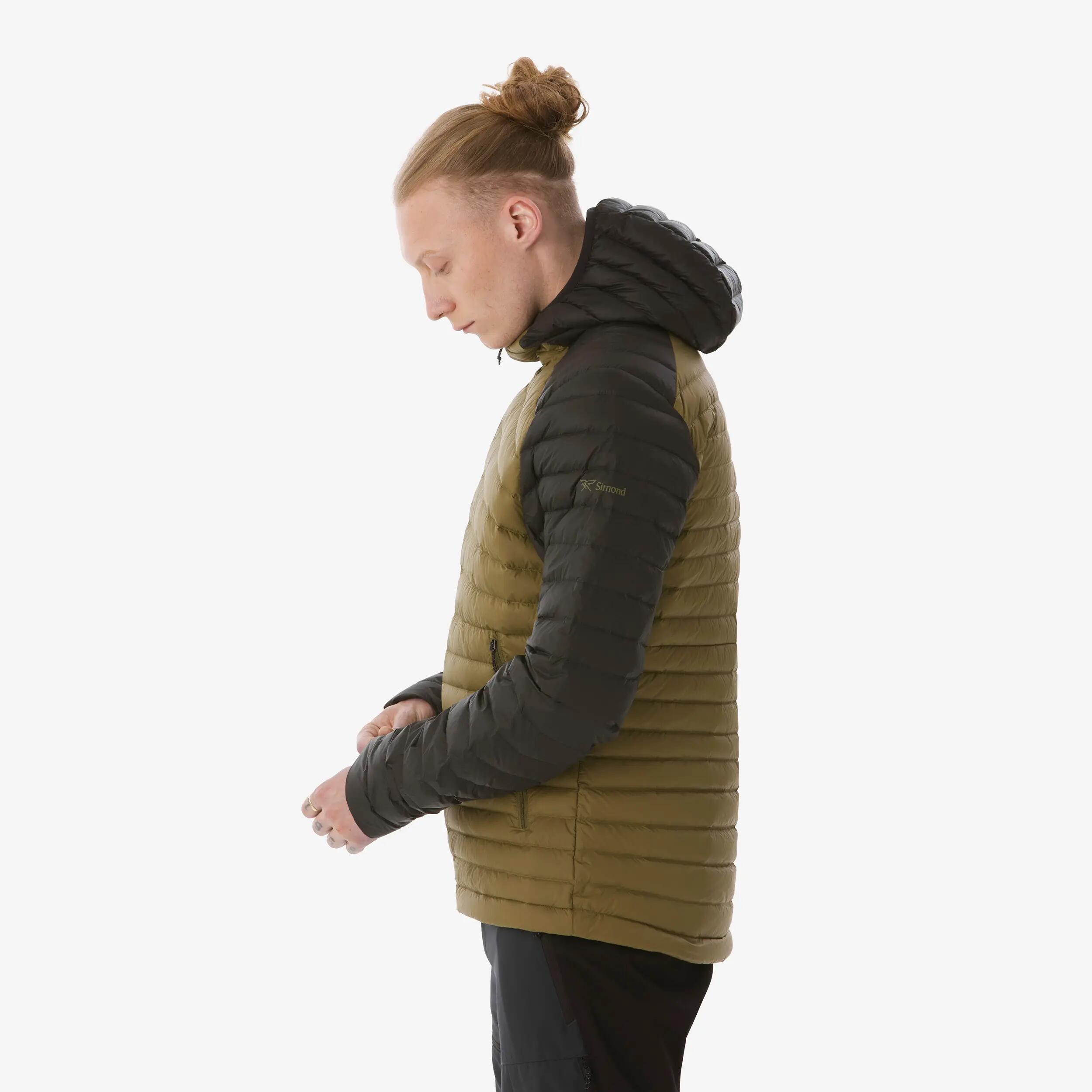 Men’s lightweight down trekking jacket -3°C, Xplore Khaki -  5