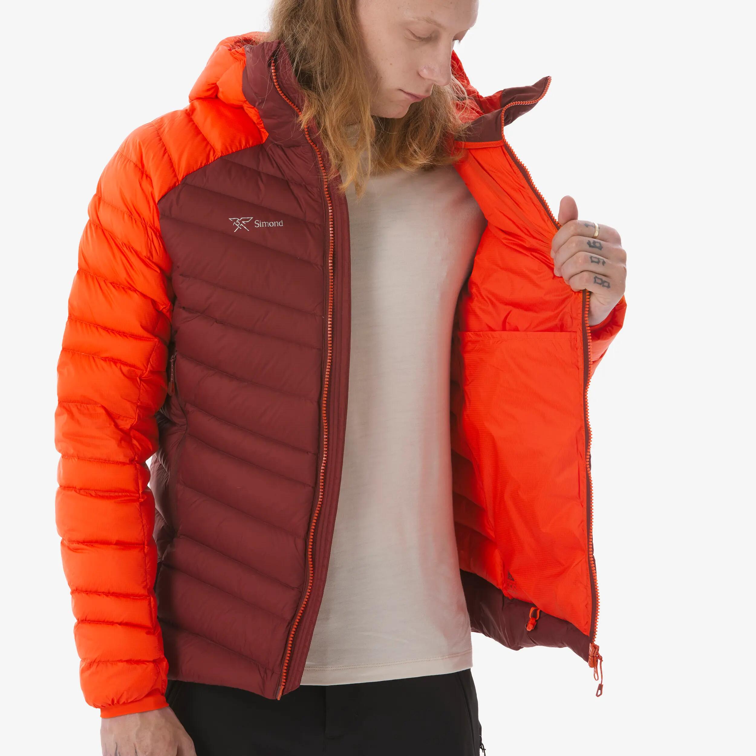 Doudoune à capuche en duvet -12°C homme, Alpinism rouge 7/12