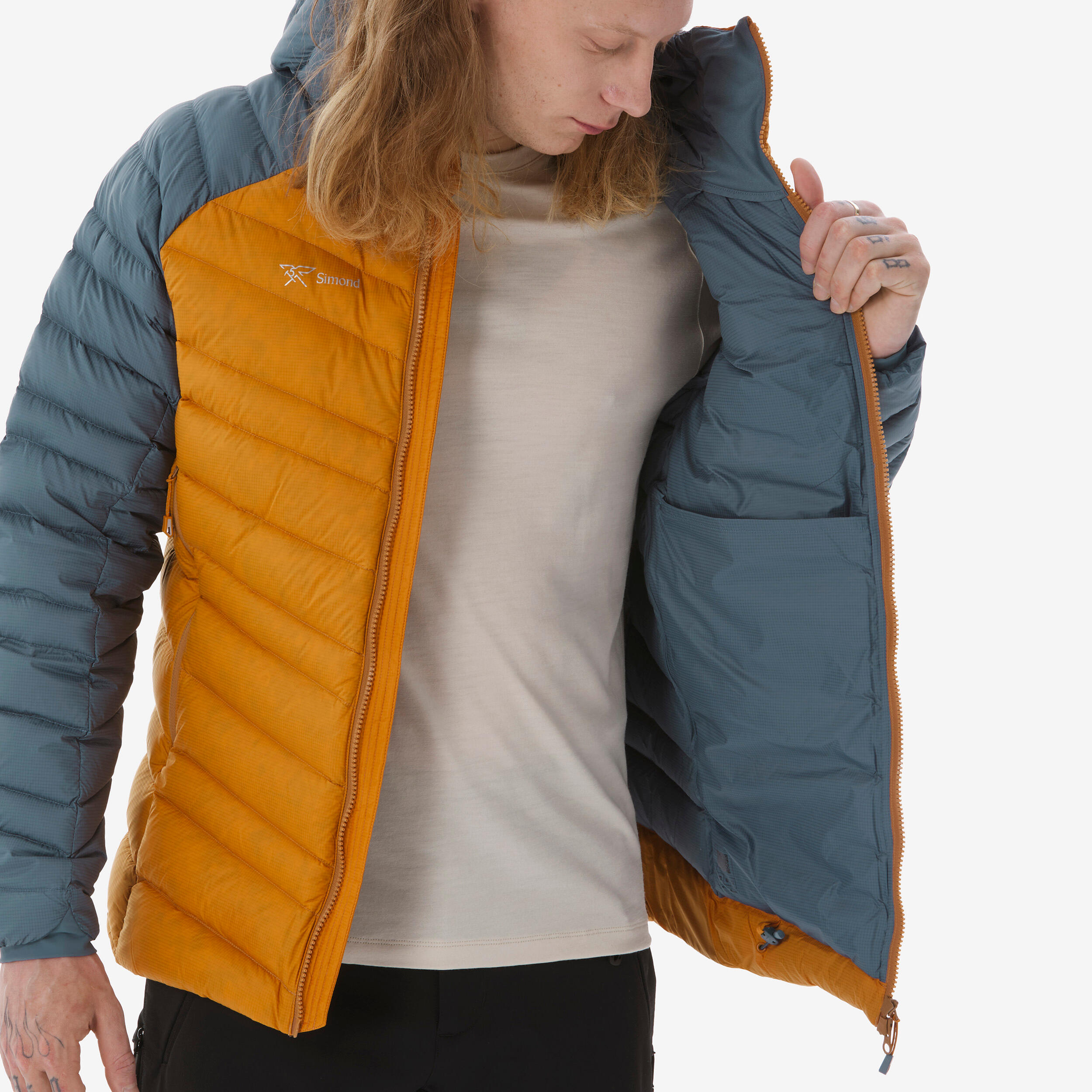 Doudoune duvet Alpinism Homme Ochre - Gris 7/17