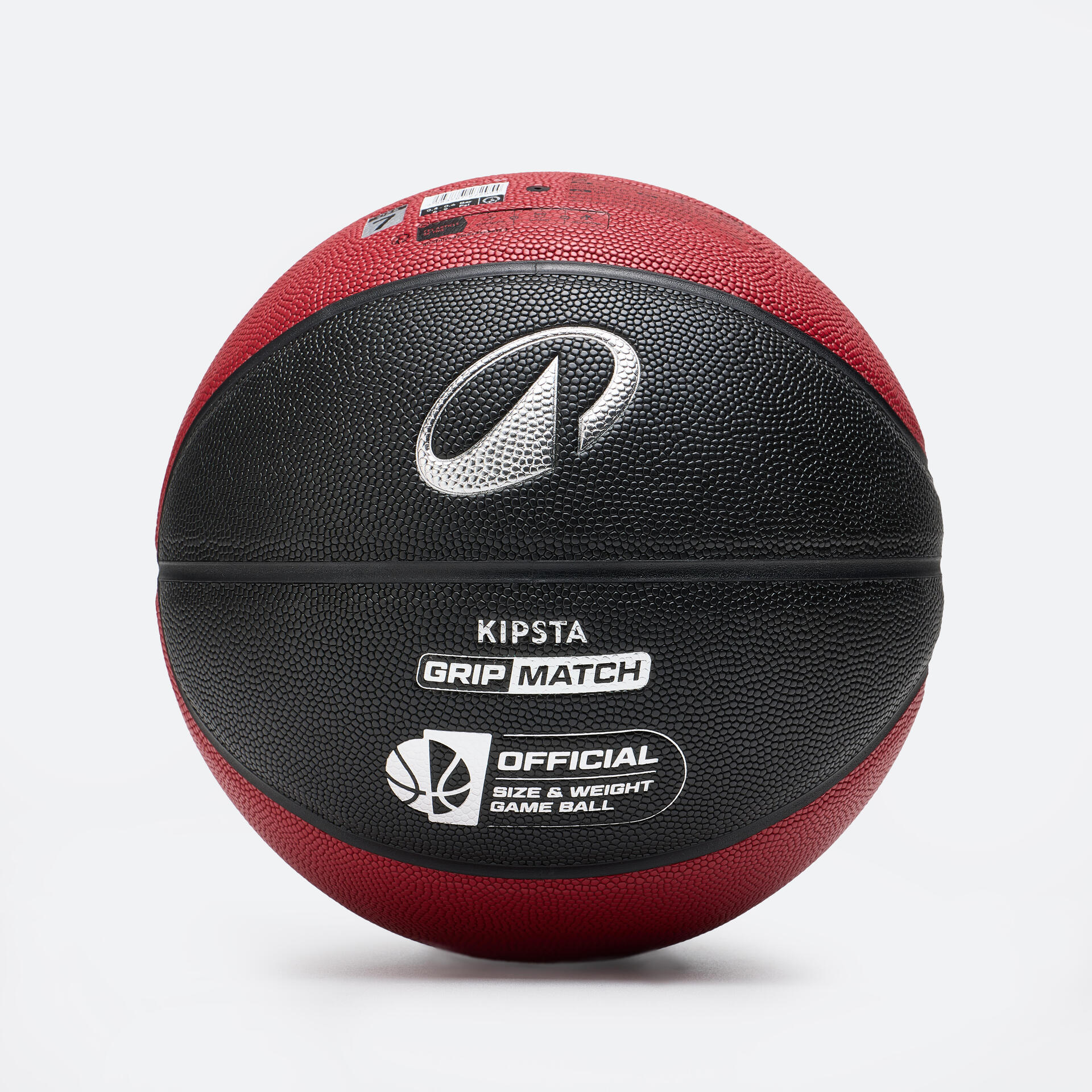 Normal Basketball FIBA Approved Size 7 Basketball BT500X Grip - Red/Black