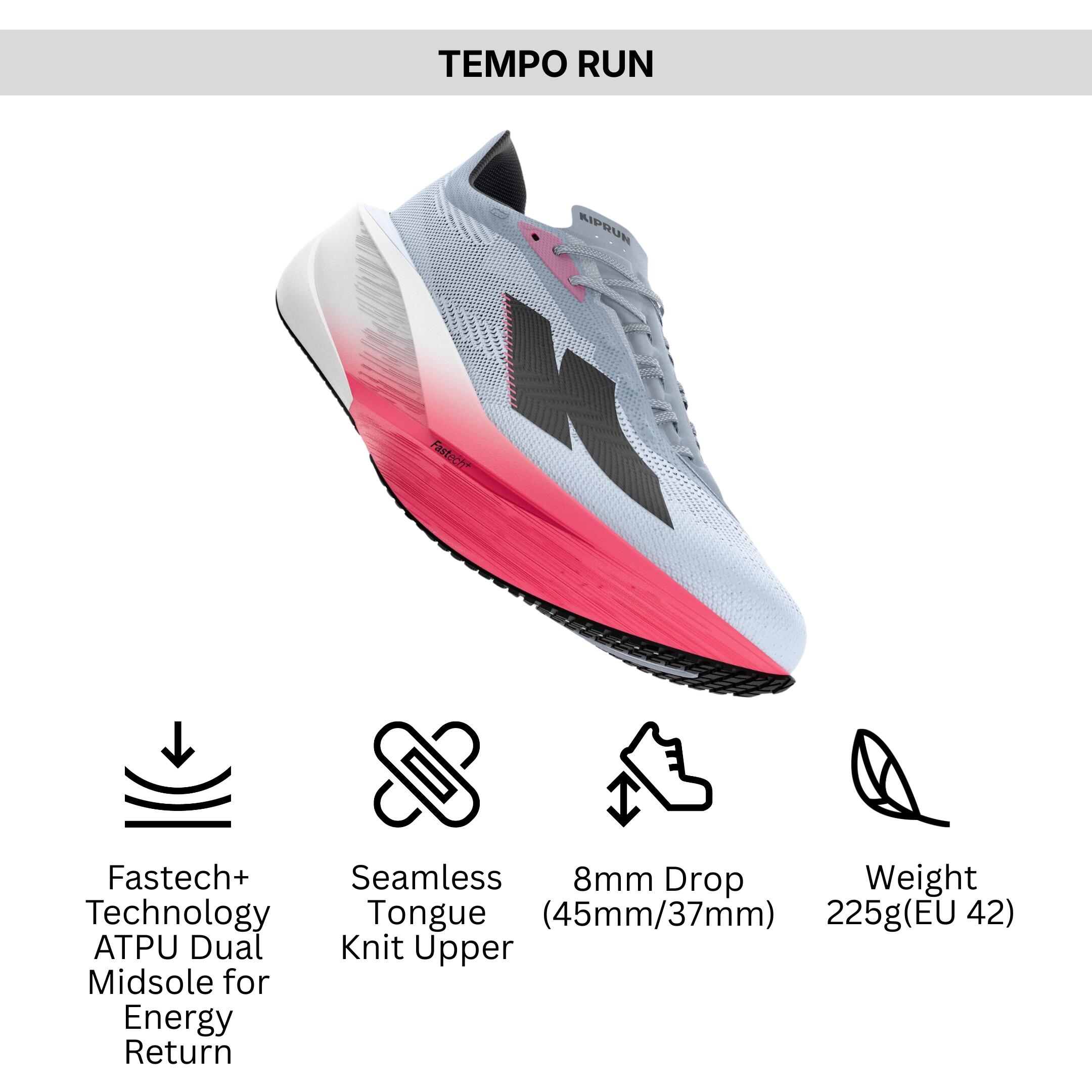 KIPSTORM TEMPO Men's Running Shoes - Blue/Pink