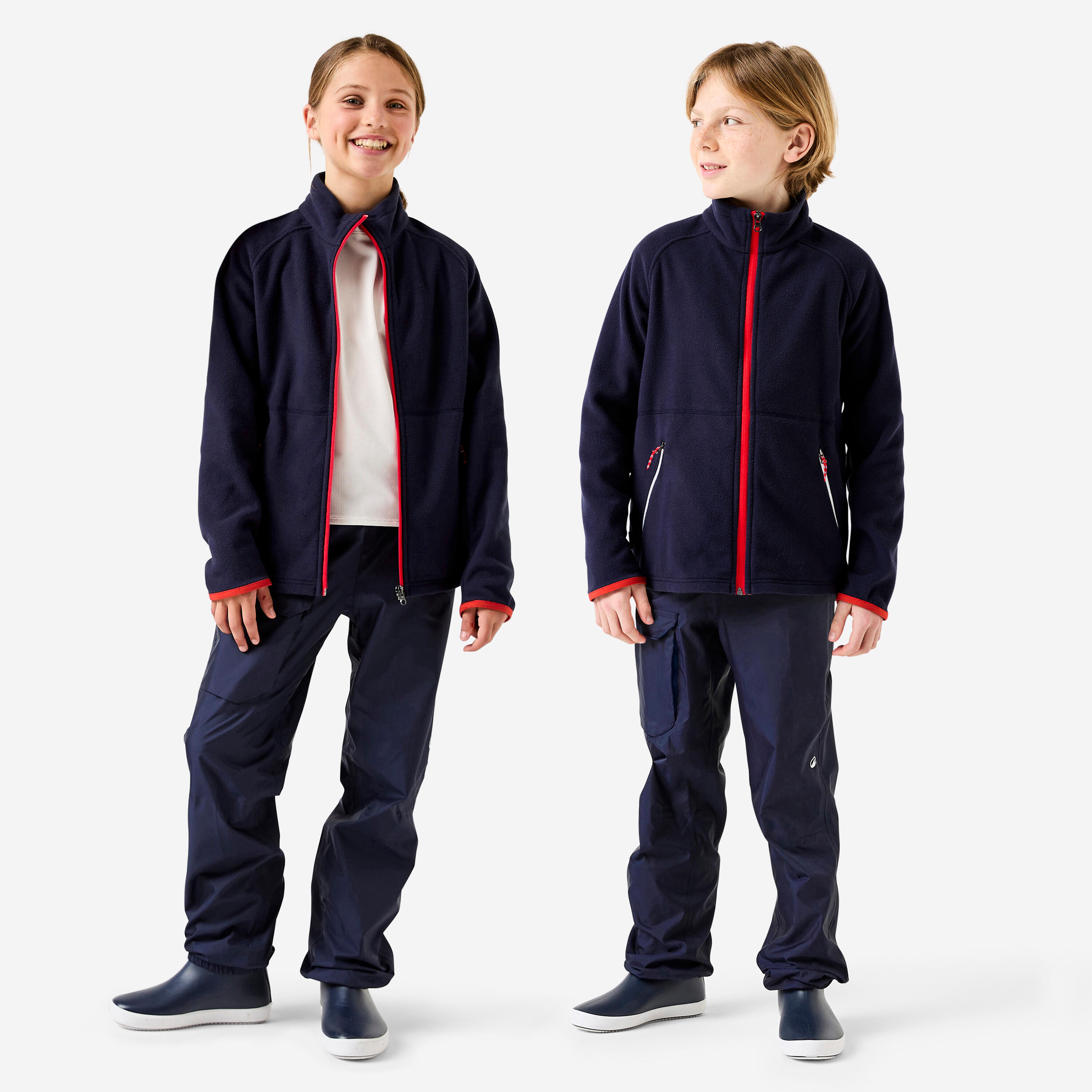 Polar quente de vela Criança, 100 Azul marinho vermelho 2/7