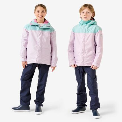 Veste de voile, chaude et imperméable, enfant, sailing 100 violet lila