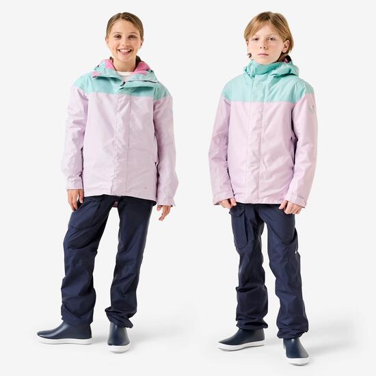 Veste de voile, chaude et imperméable, enfant, sailing 100 violet lila