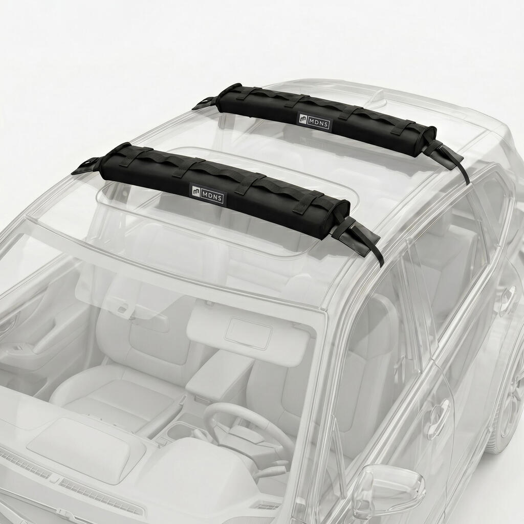 Madness surfboard car roof bars, black
