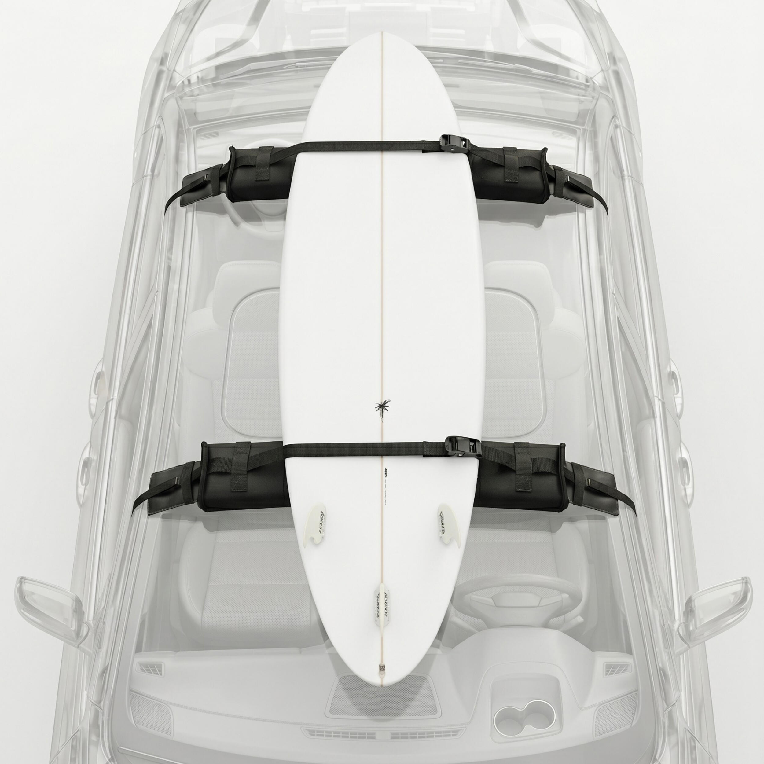 Barres de toit voiture pour planche de surf Madness, noir 5/8