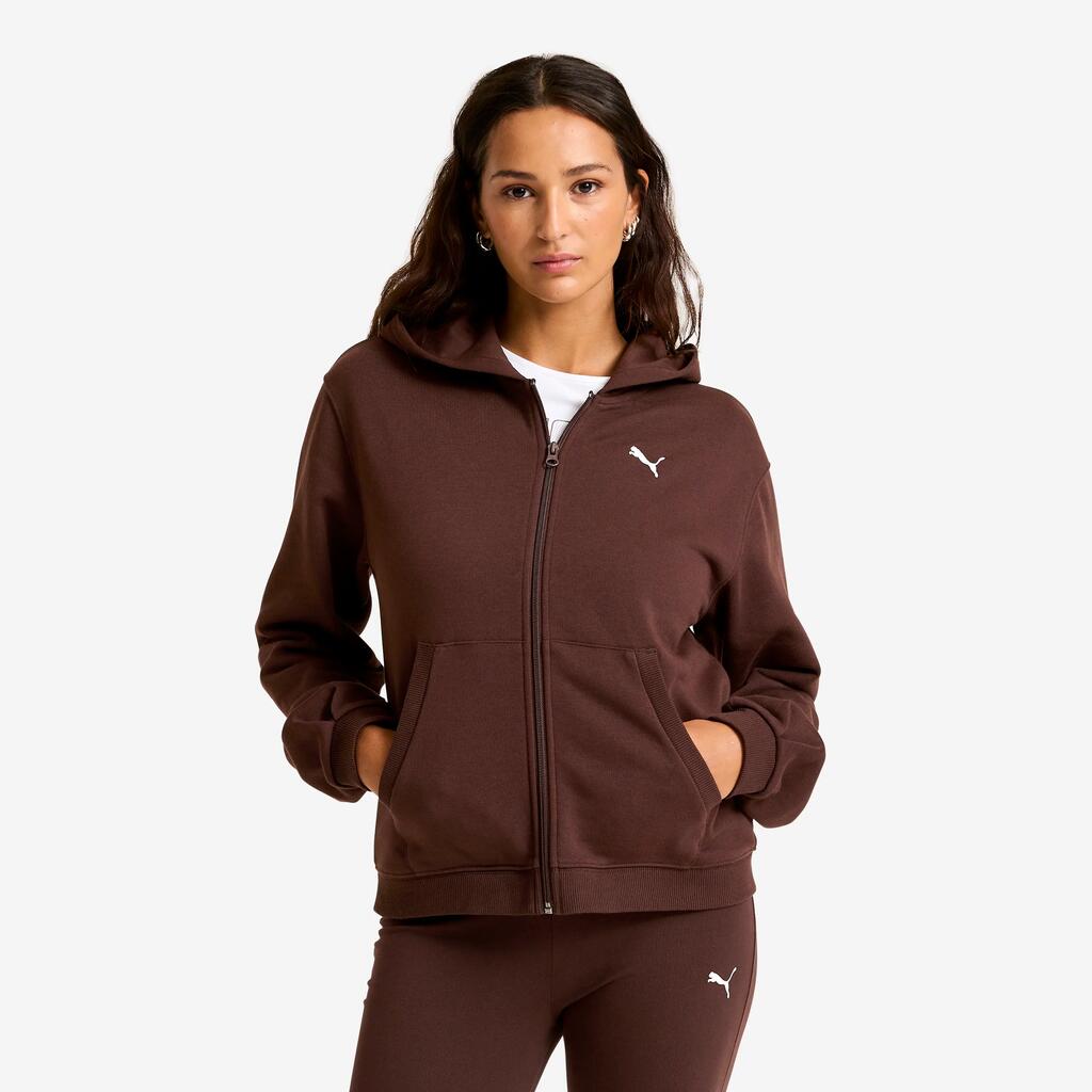 Kapuzenjacke Damen Baumwolle - braun 