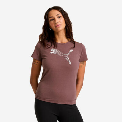 T-shirt voor dames bruin