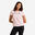Tricou fitness din bumbac Roz Damă