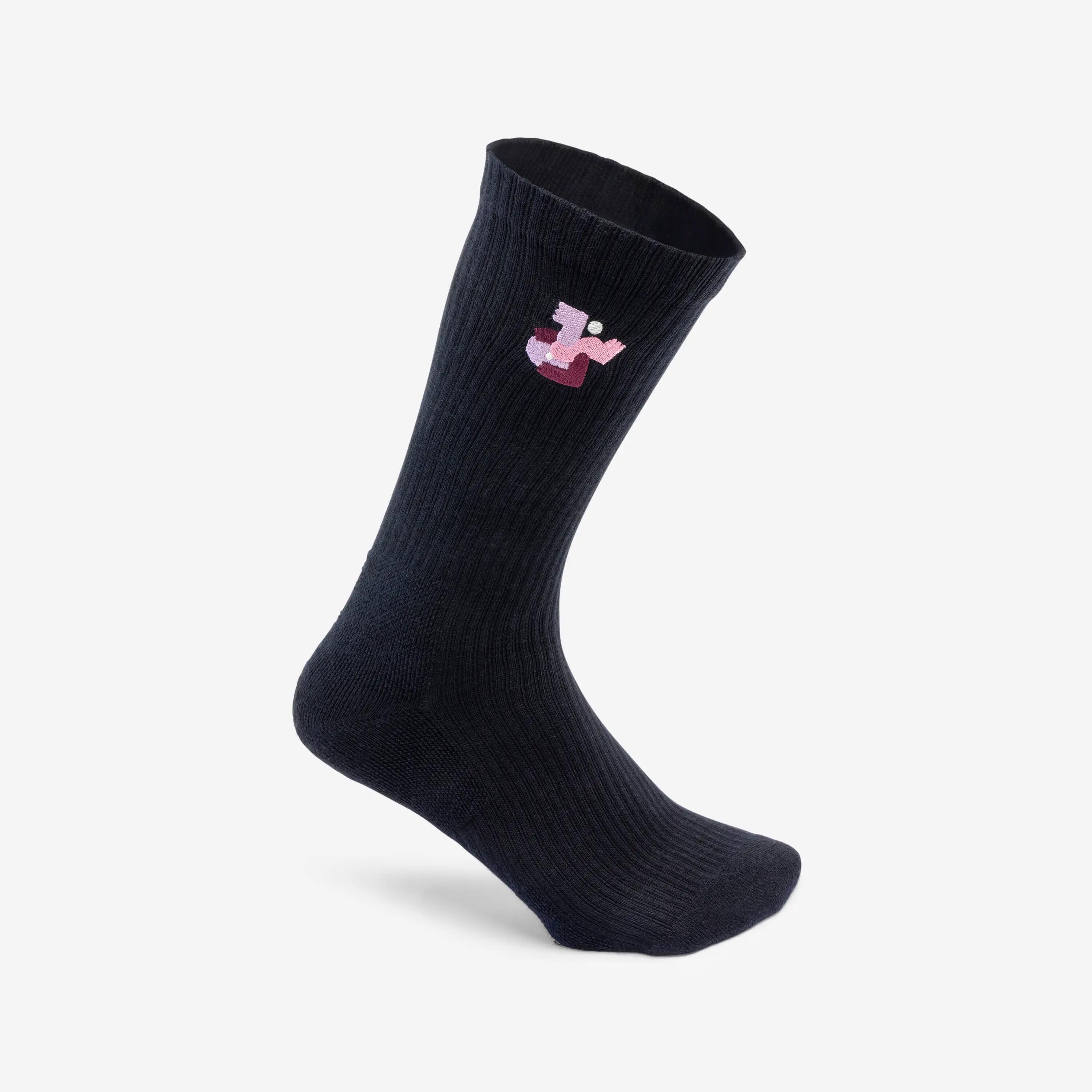 Calcetines hasta media pantorrilla Elementals, negro, gris y blanco, lote de 3 pares 4/4