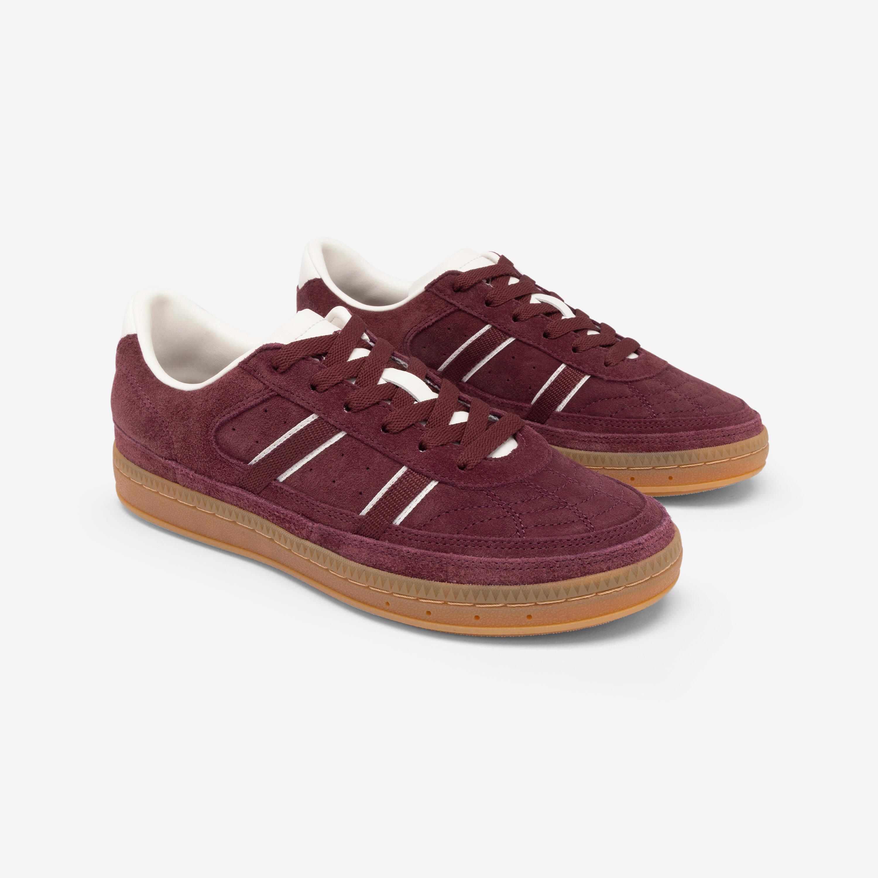 Baskets femme en daim PLAYER 80 bordeaux 2/6