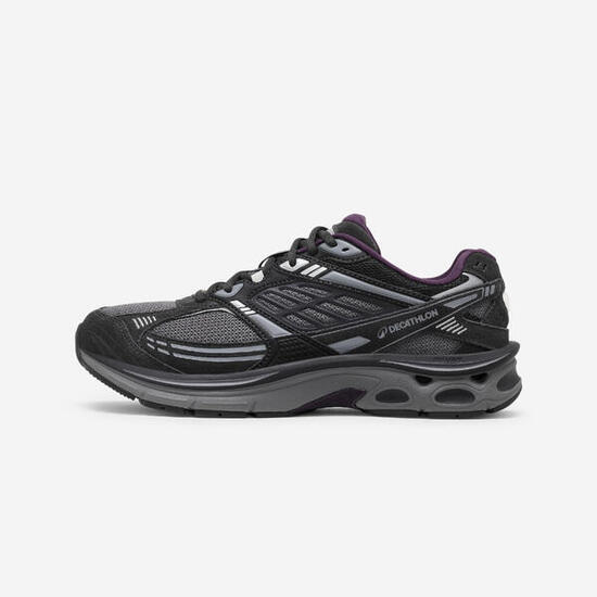 Suède herensneakers RR2K zwart/paars
